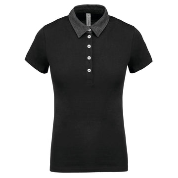 Tweekleurige damespolo jersey