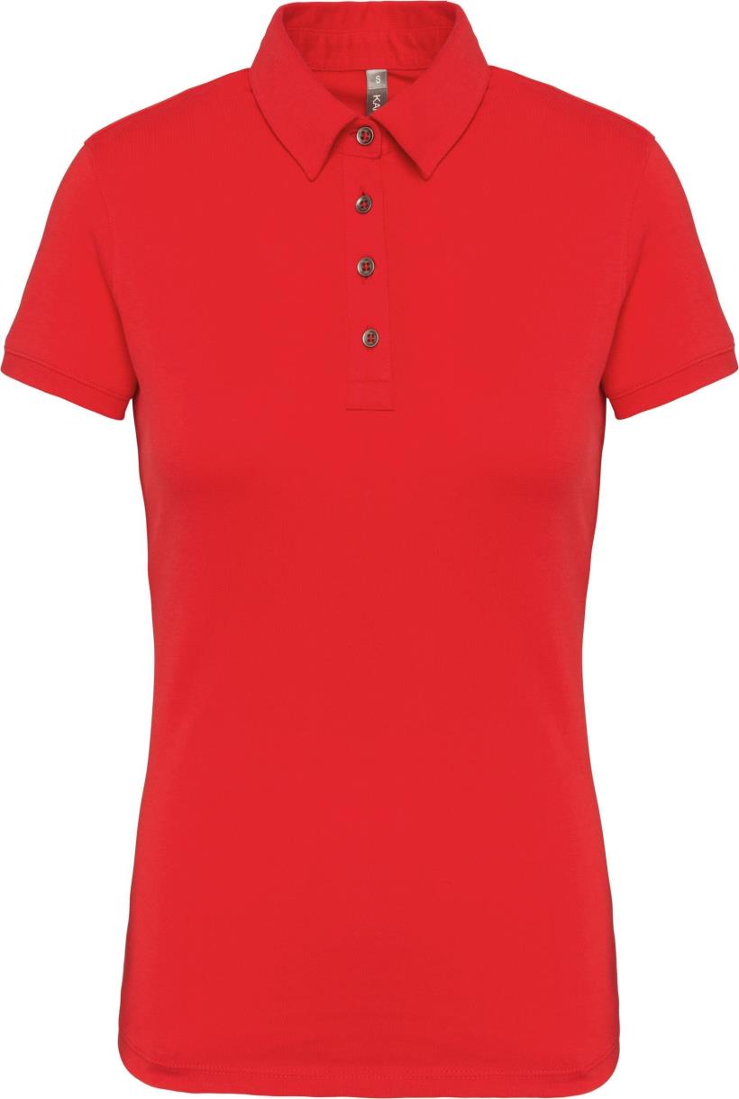 Damespolo korte mouwen van jersey