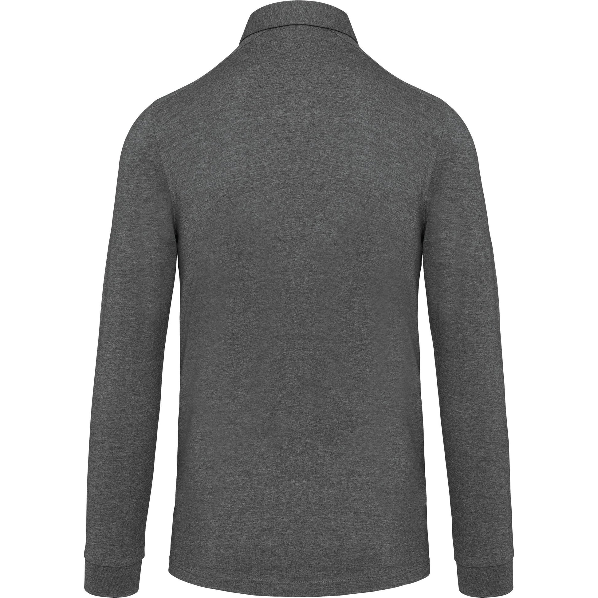 Herenpolo lange mouwen van jersey