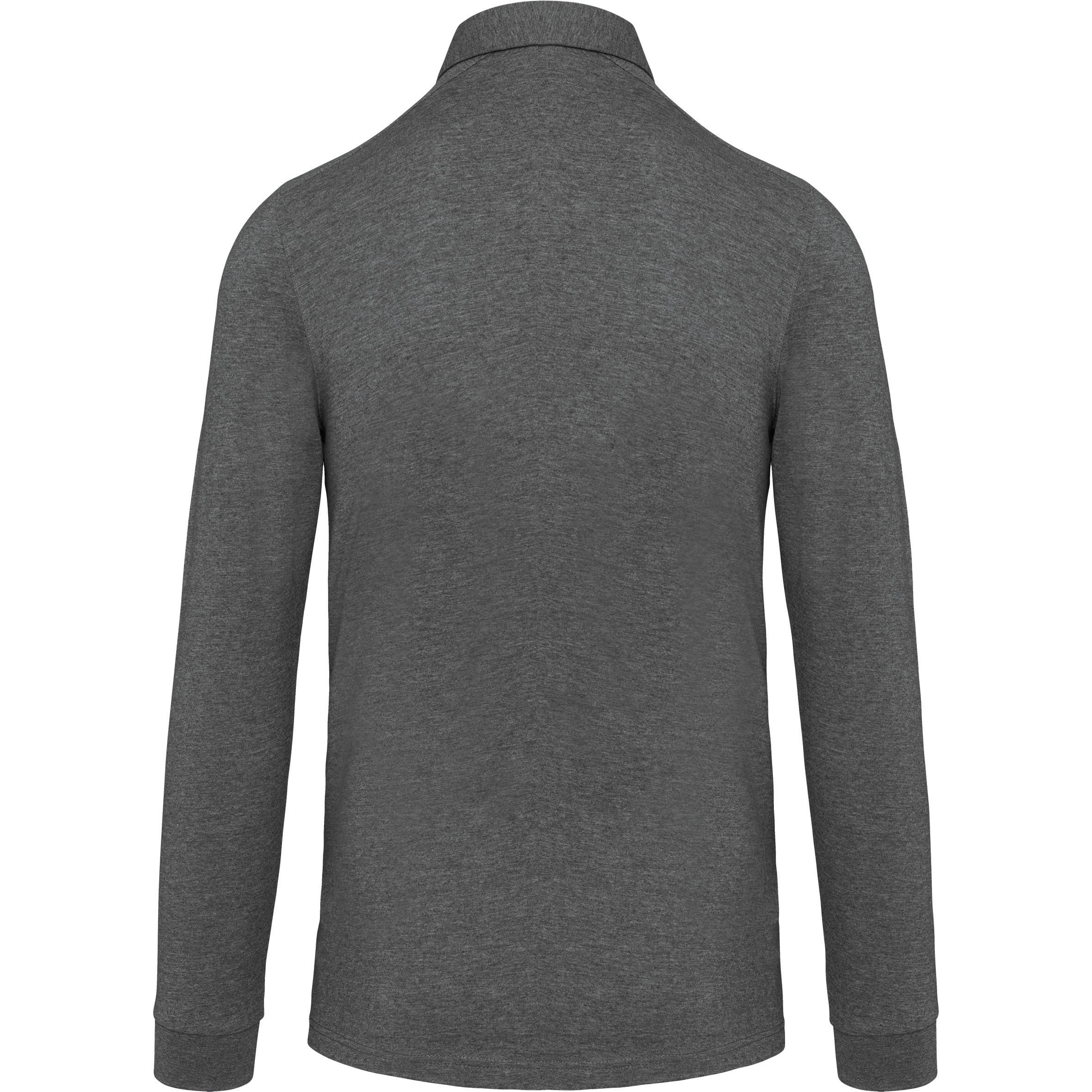 Herenpolo lange mouwen van jersey