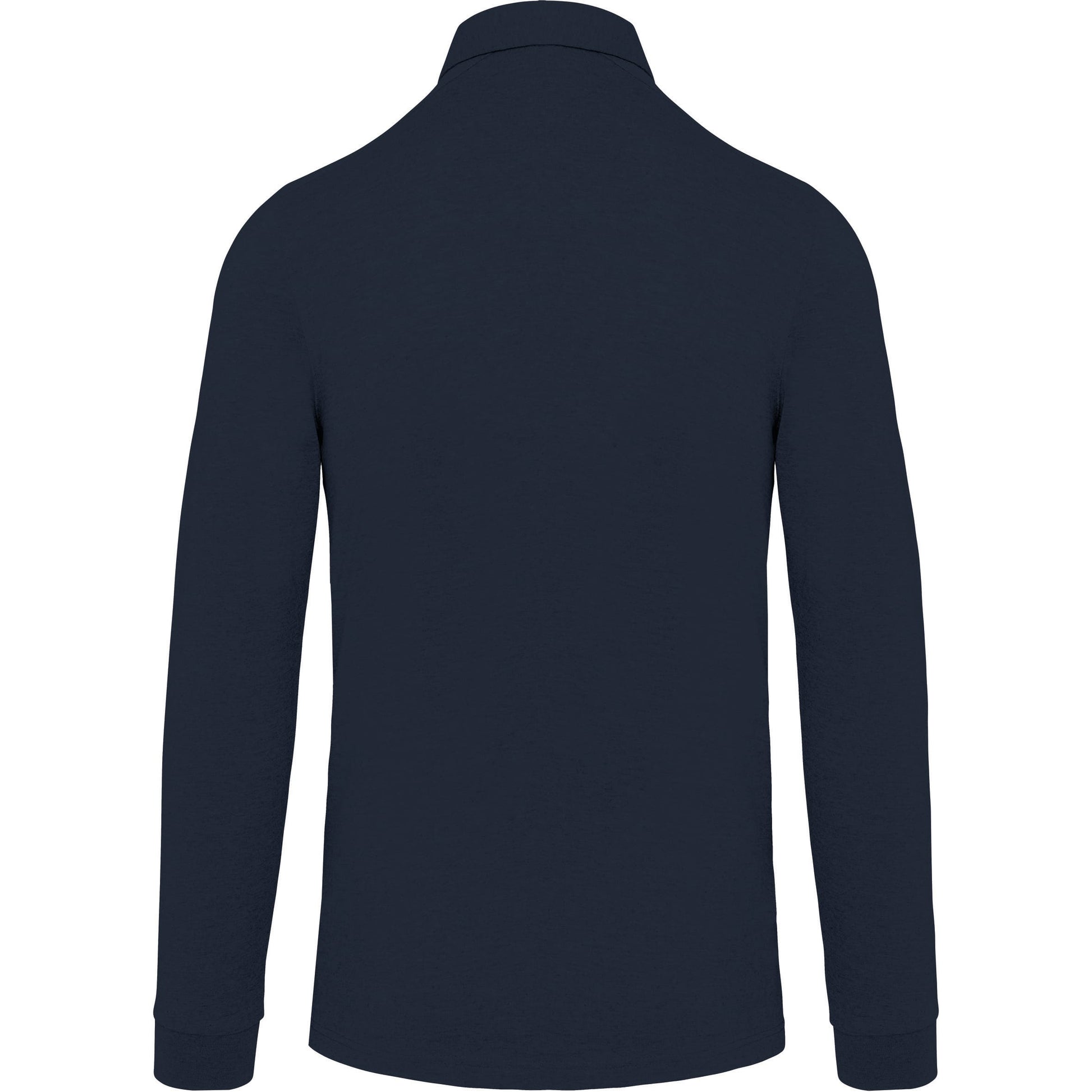 Herenpolo lange mouwen van jersey