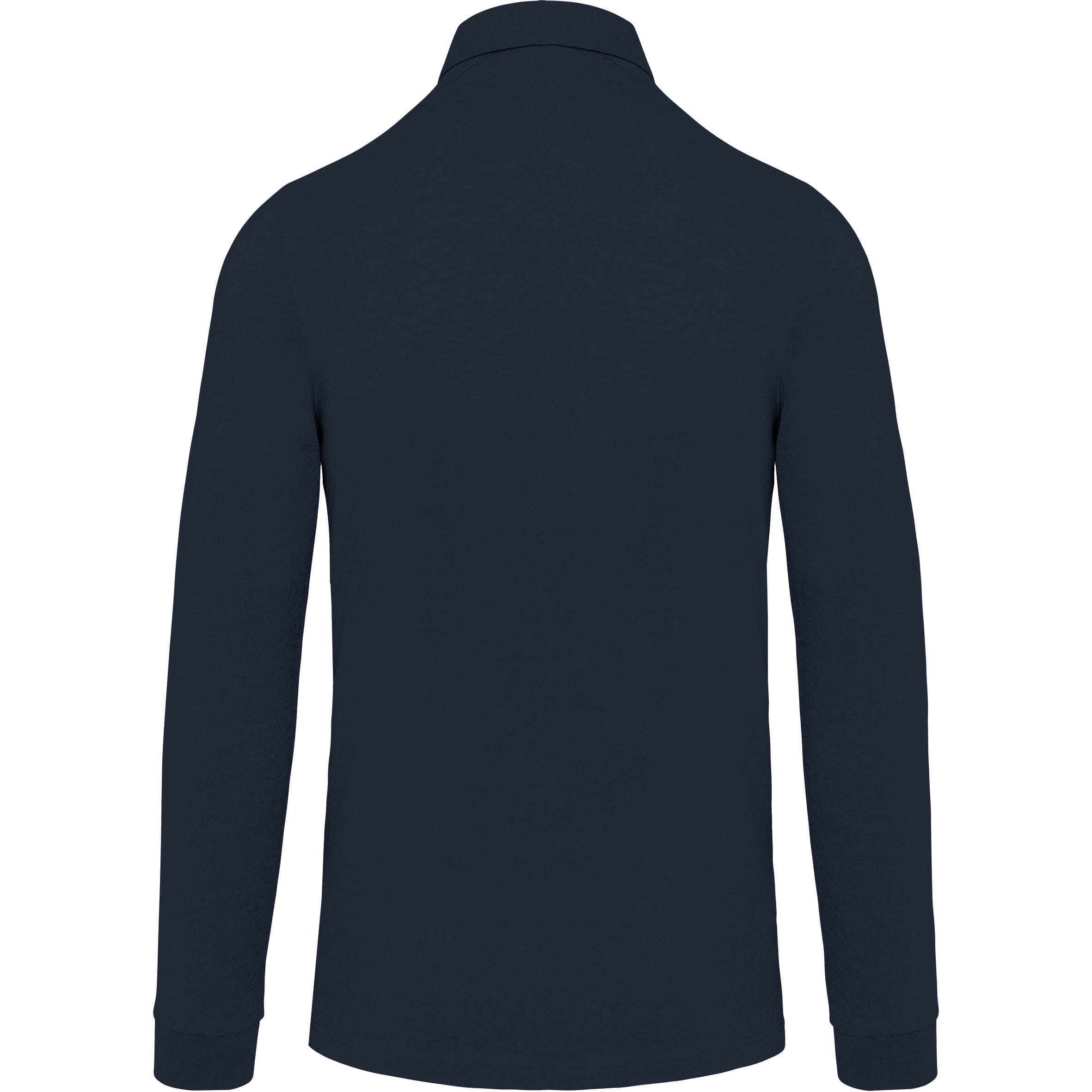 Herenpolo lange mouwen van jersey