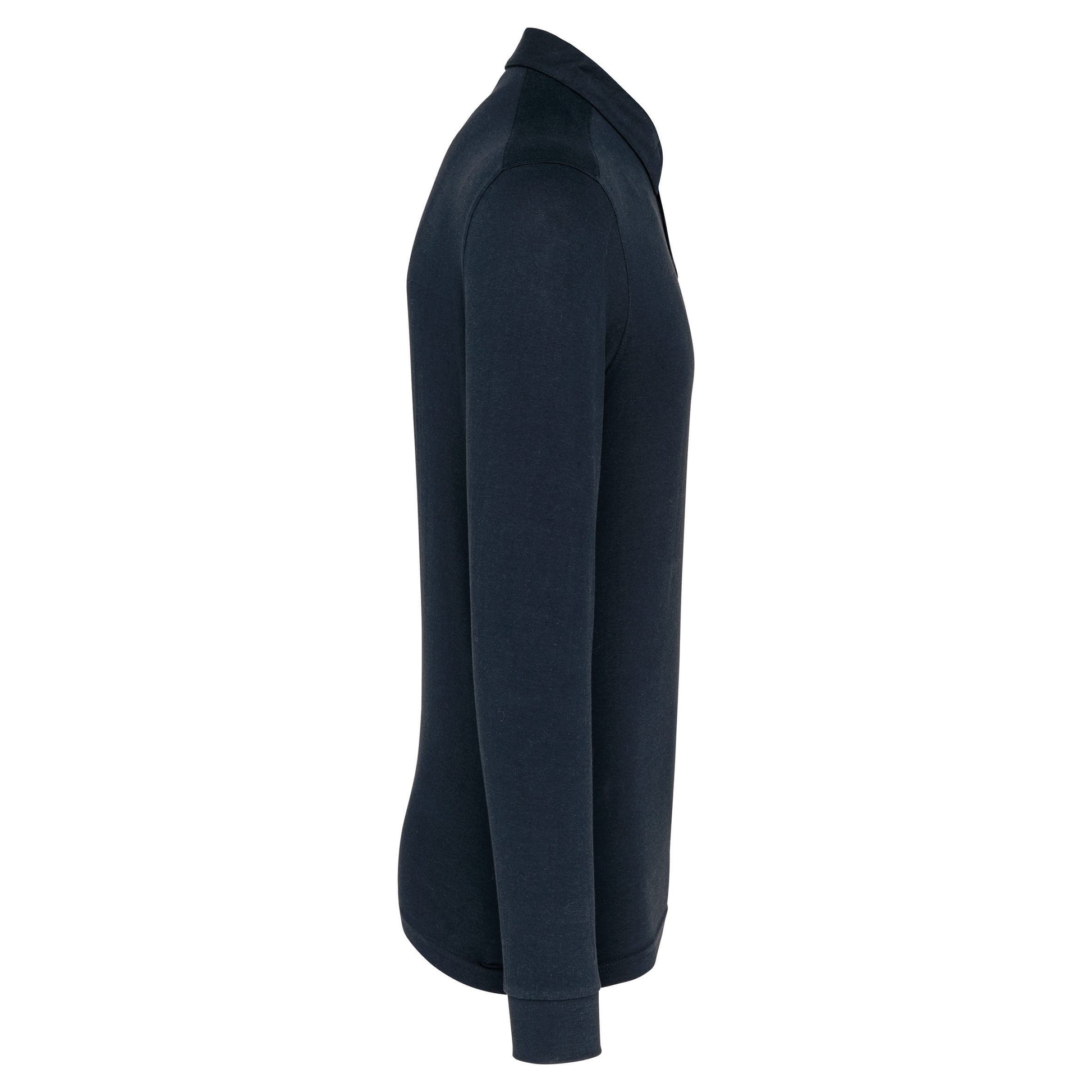 Herenpolo lange mouwen van jersey