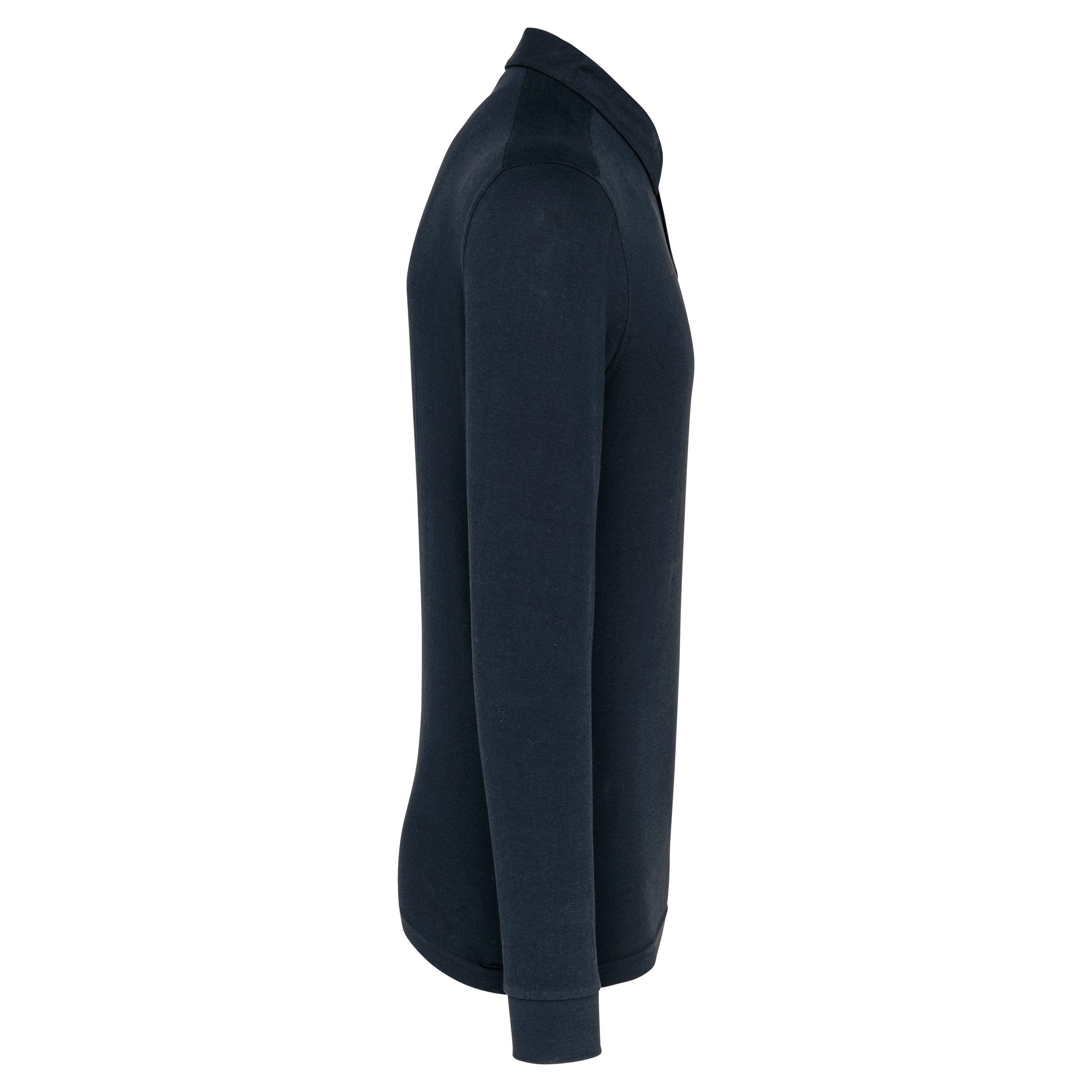 Herenpolo lange mouwen van jersey