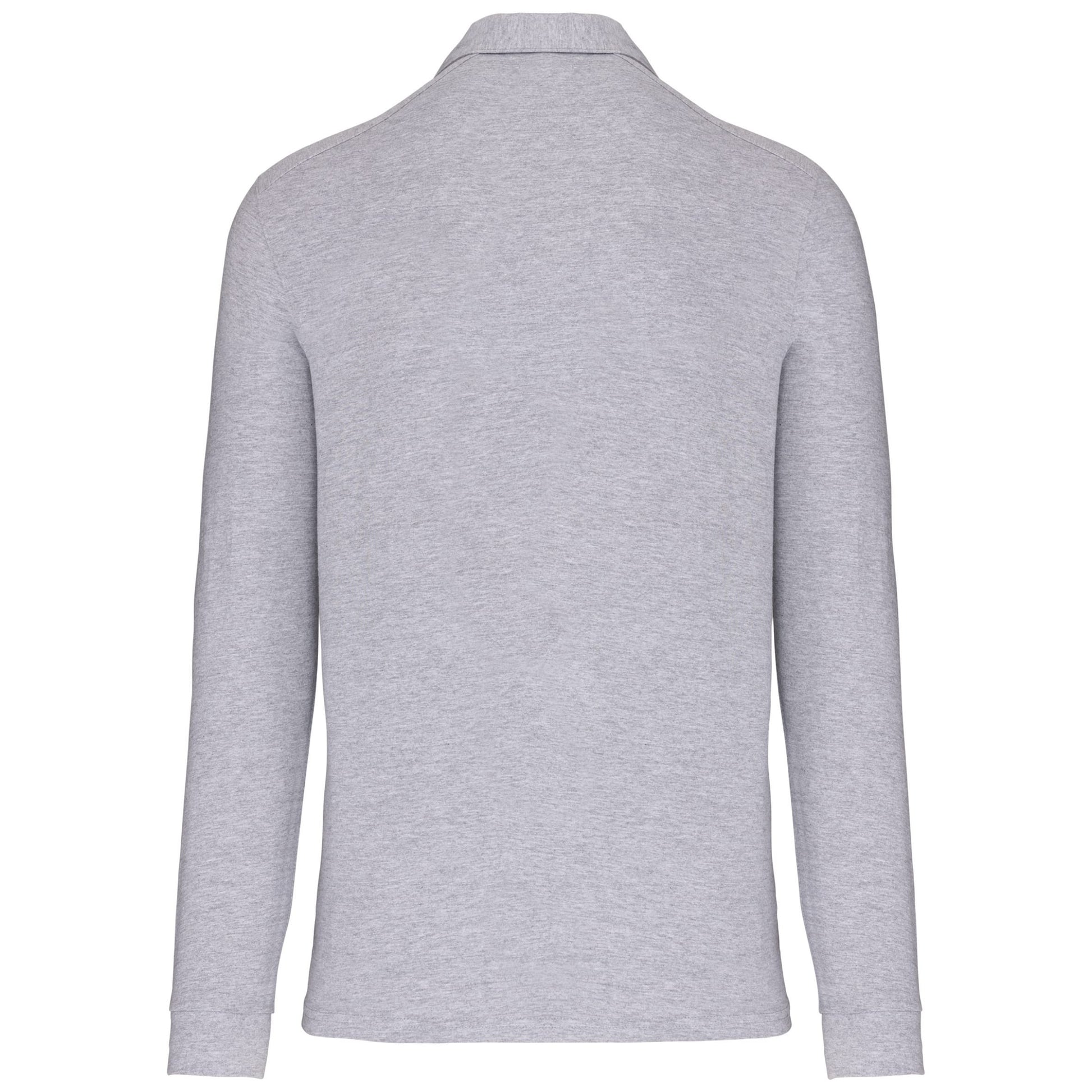 Herenpolo lange mouwen van jersey