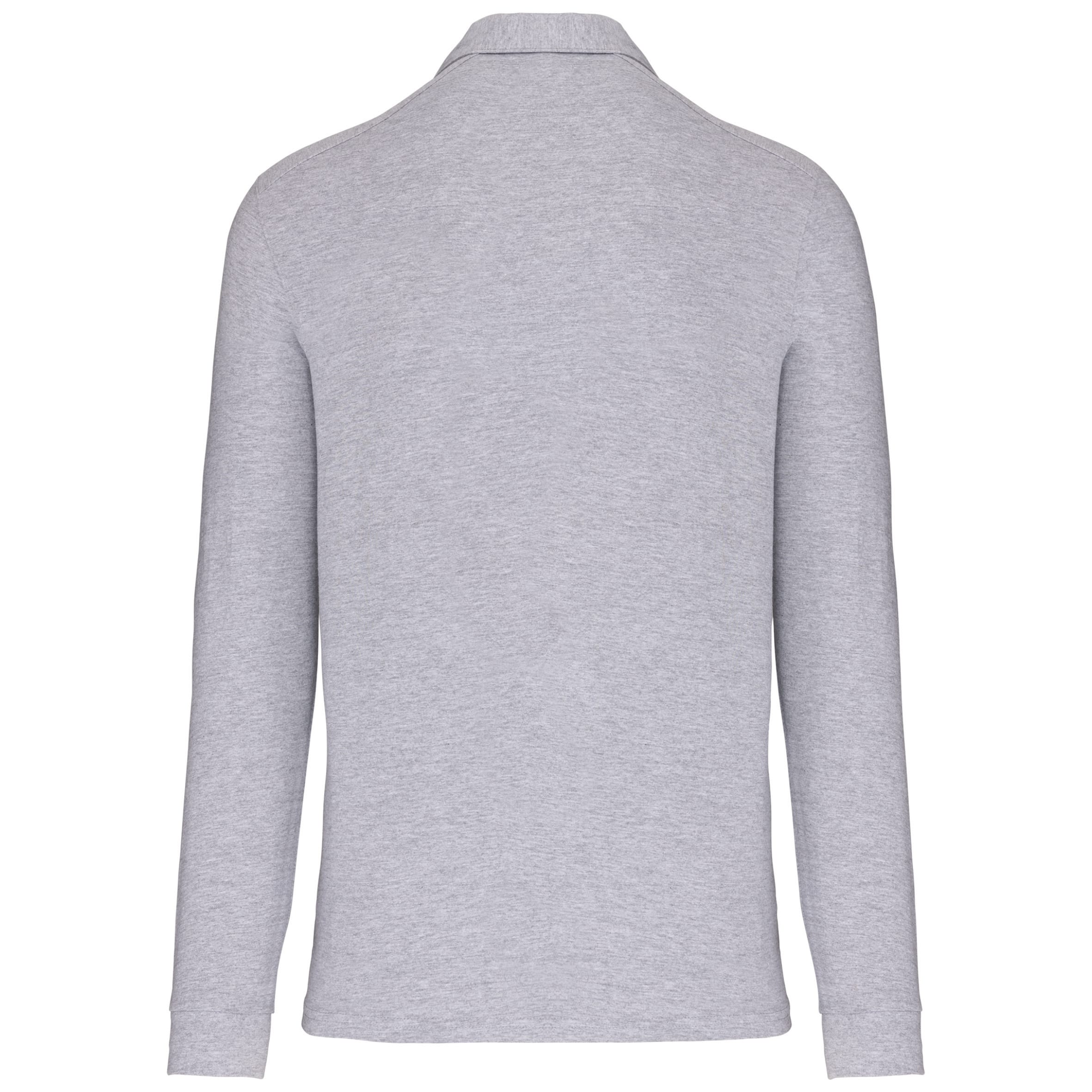 Herenpolo lange mouwen van jersey