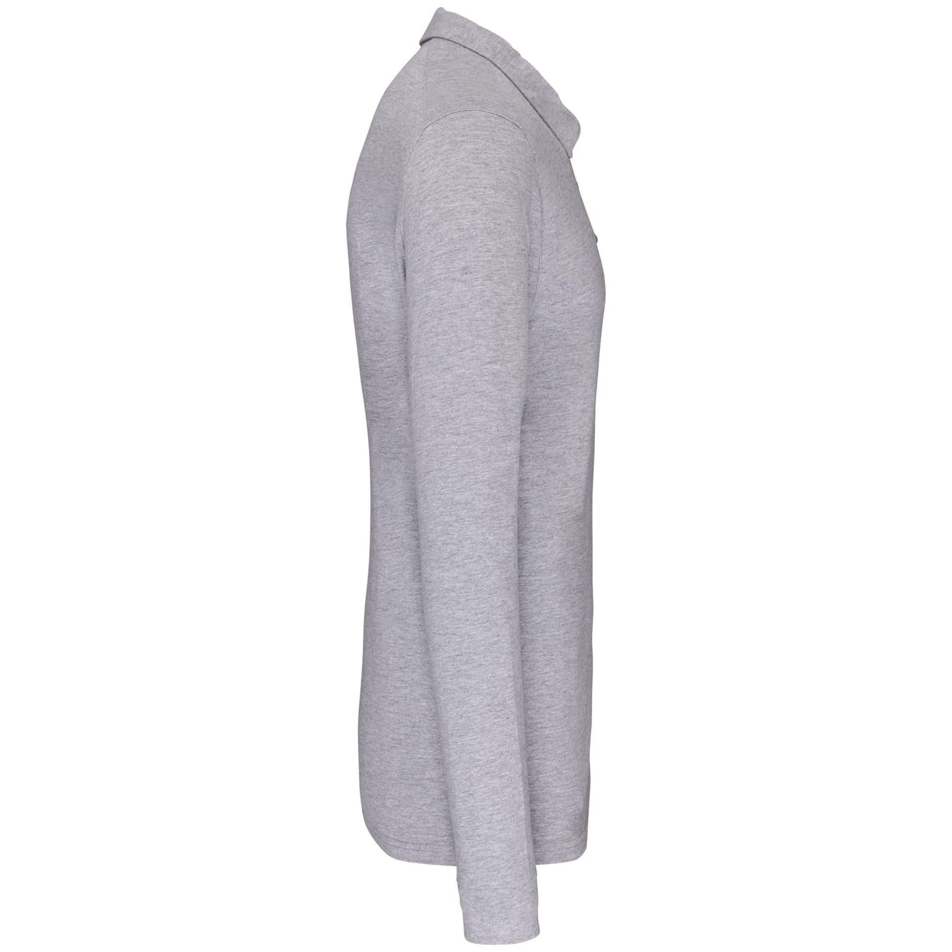 Herenpolo lange mouwen van jersey