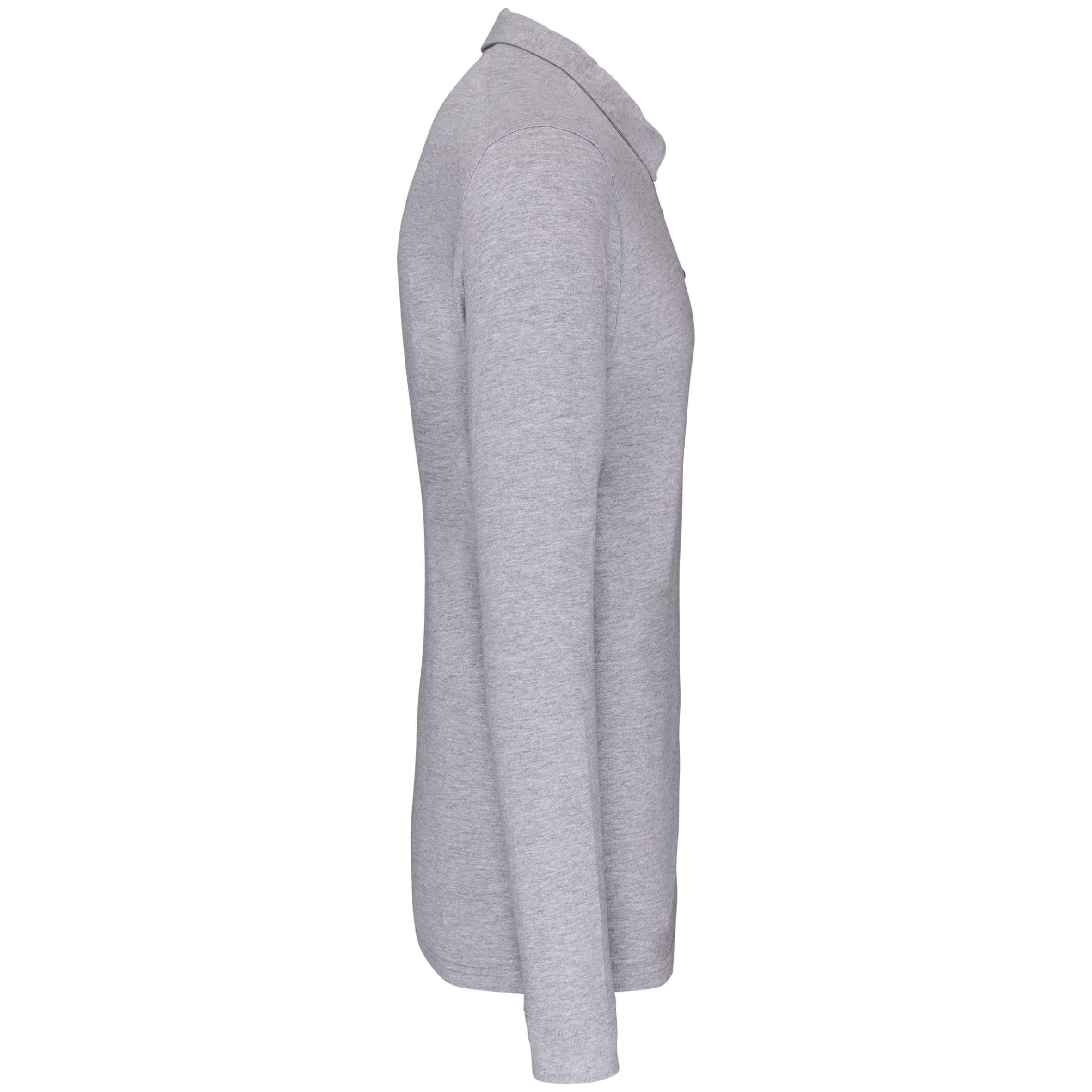 Herenpolo lange mouwen van jersey