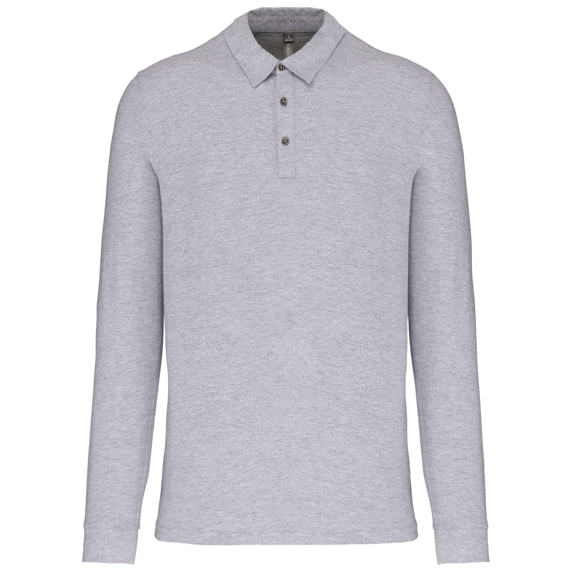 Herenpolo lange mouwen van jersey