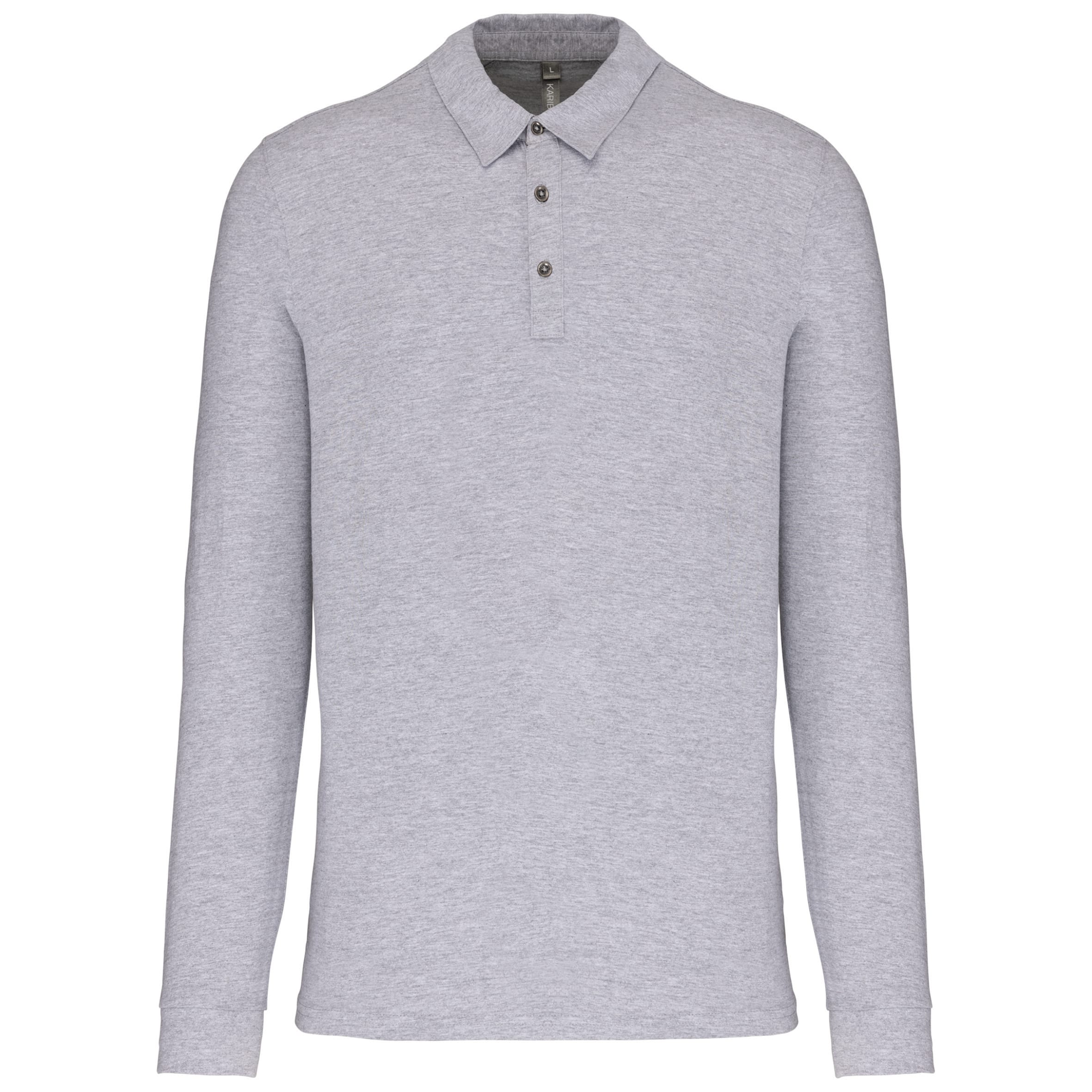 Herenpolo lange mouwen van jersey