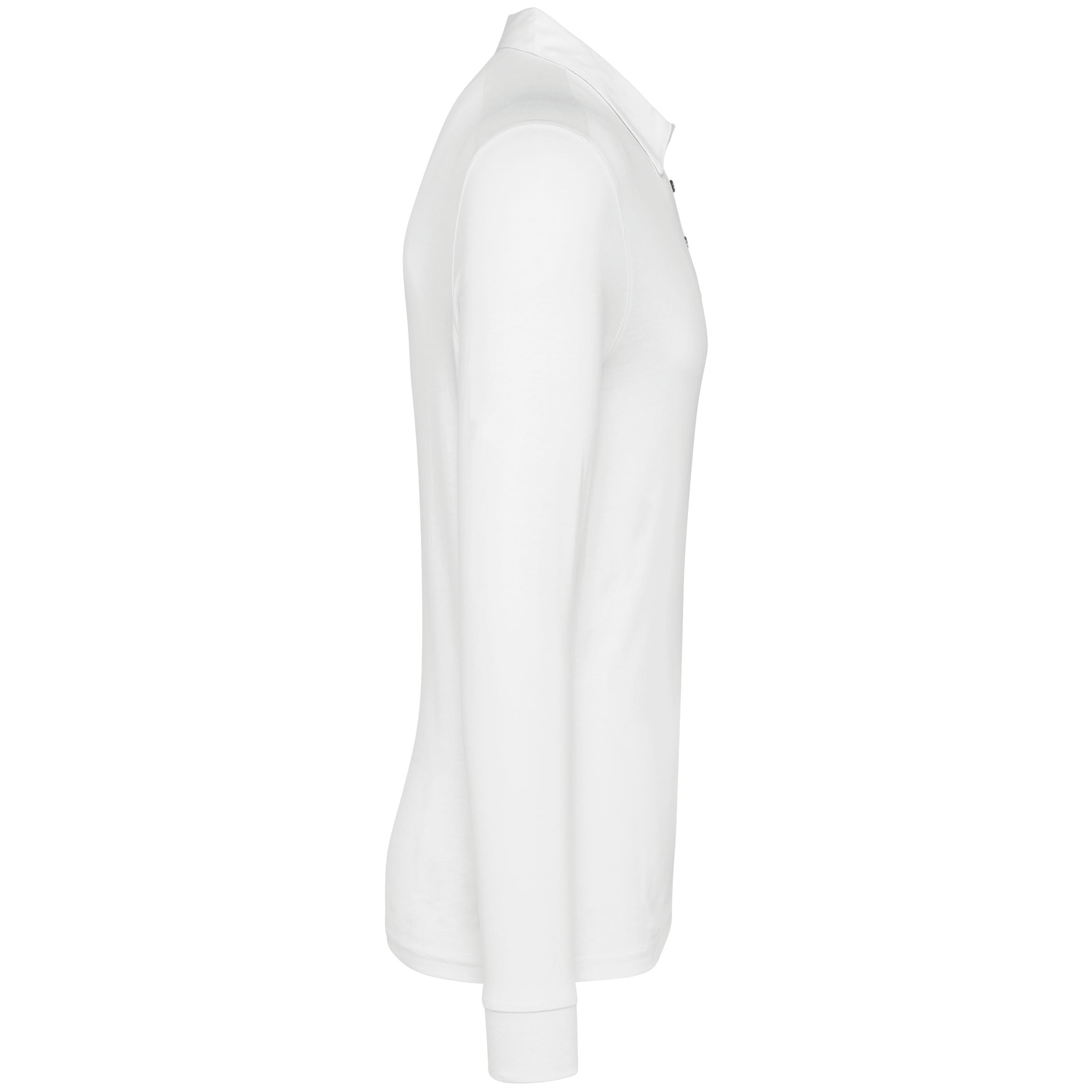 Herenpolo lange mouwen van jersey