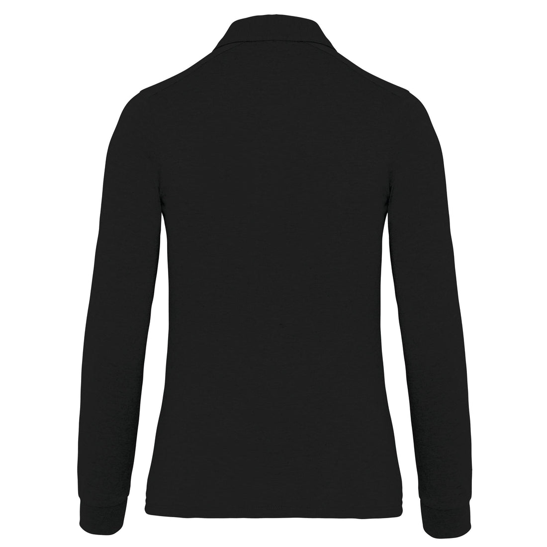 Damespolo lange mouwen van jersey