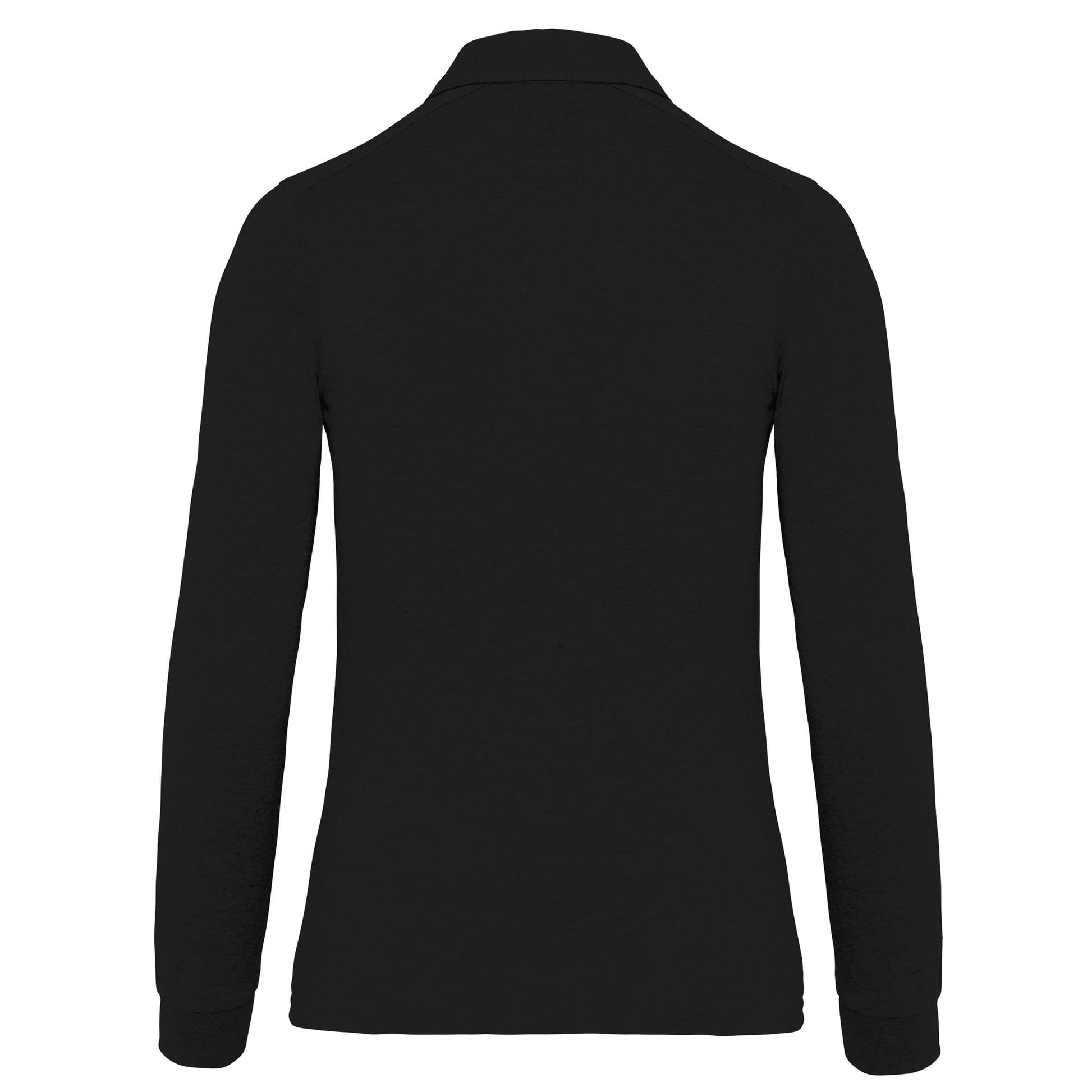 Damespolo lange mouwen van jersey
