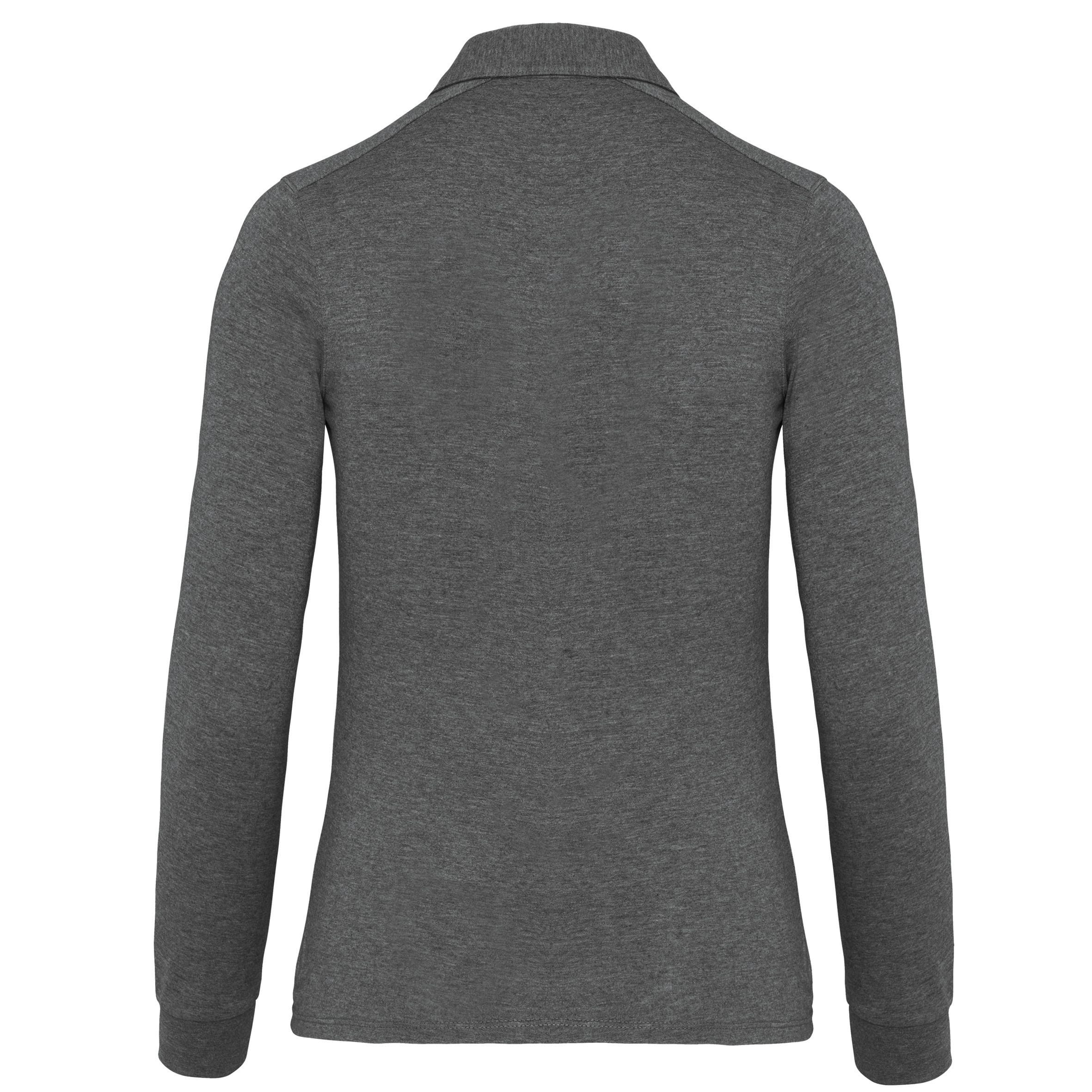 Damespolo lange mouwen van jersey