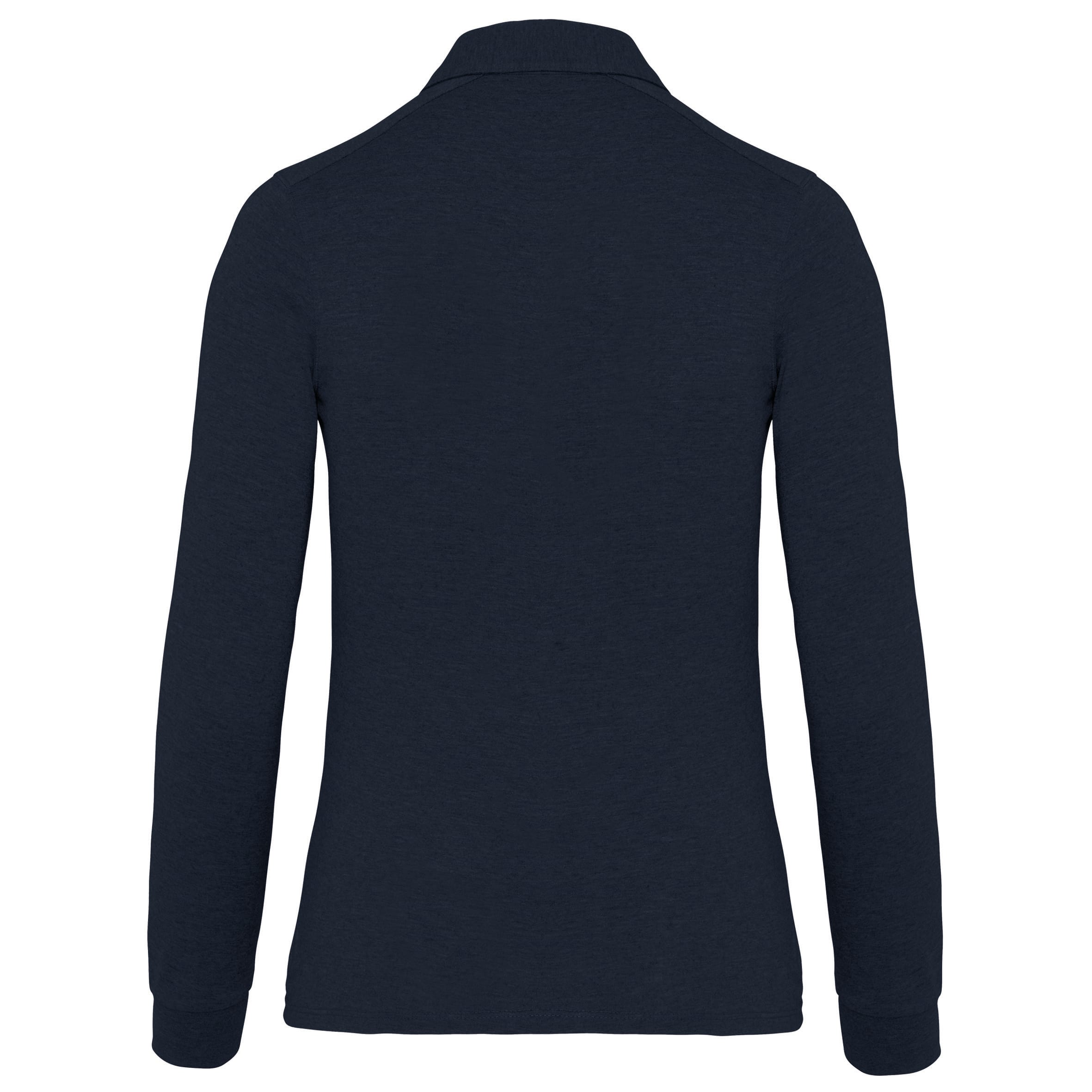 Damespolo lange mouwen van jersey