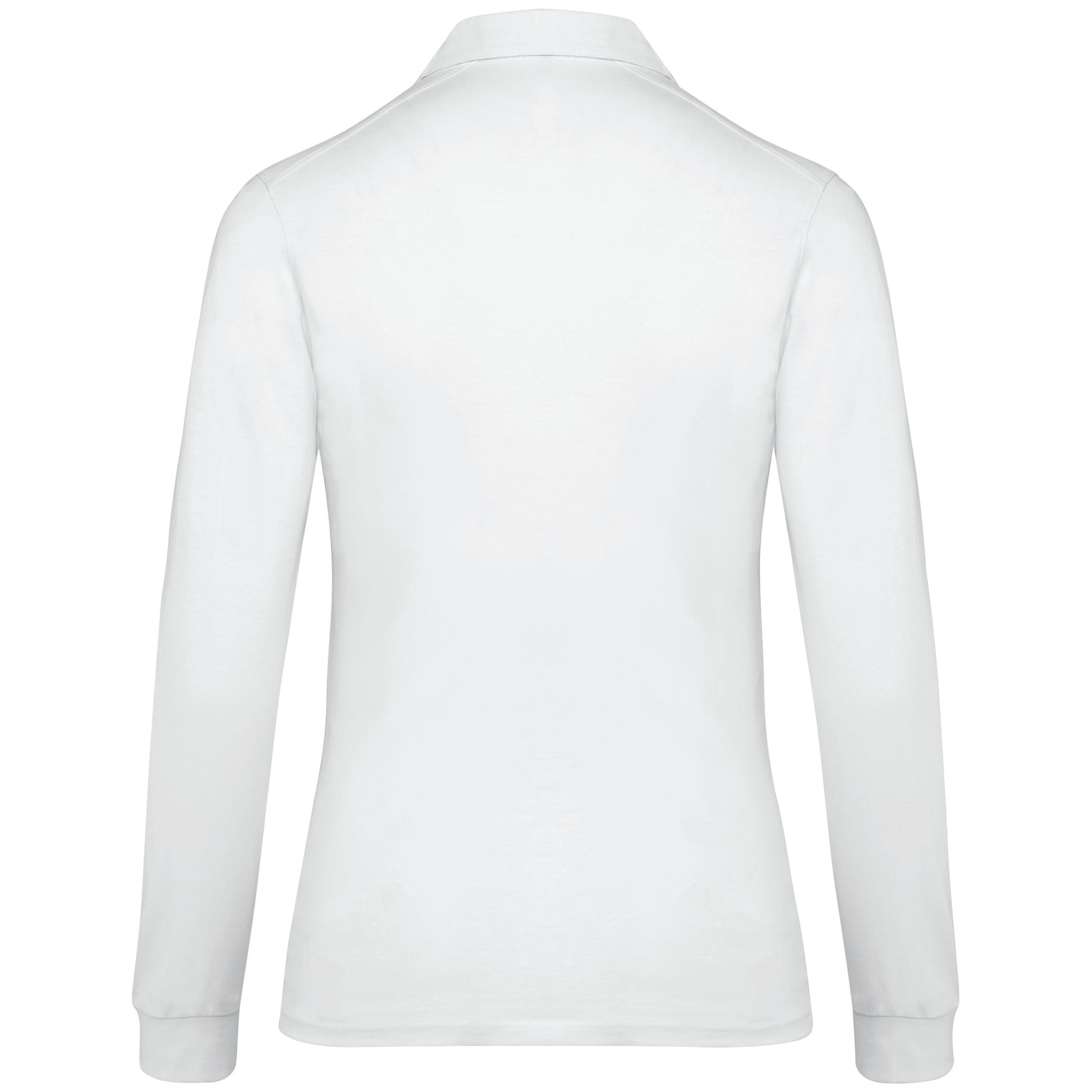 Damespolo lange mouwen van jersey