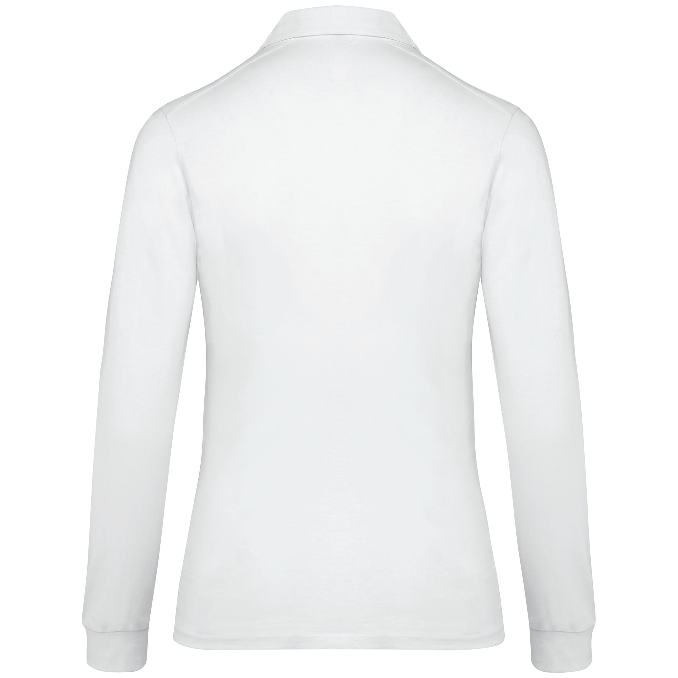 Damespolo lange mouwen van jersey