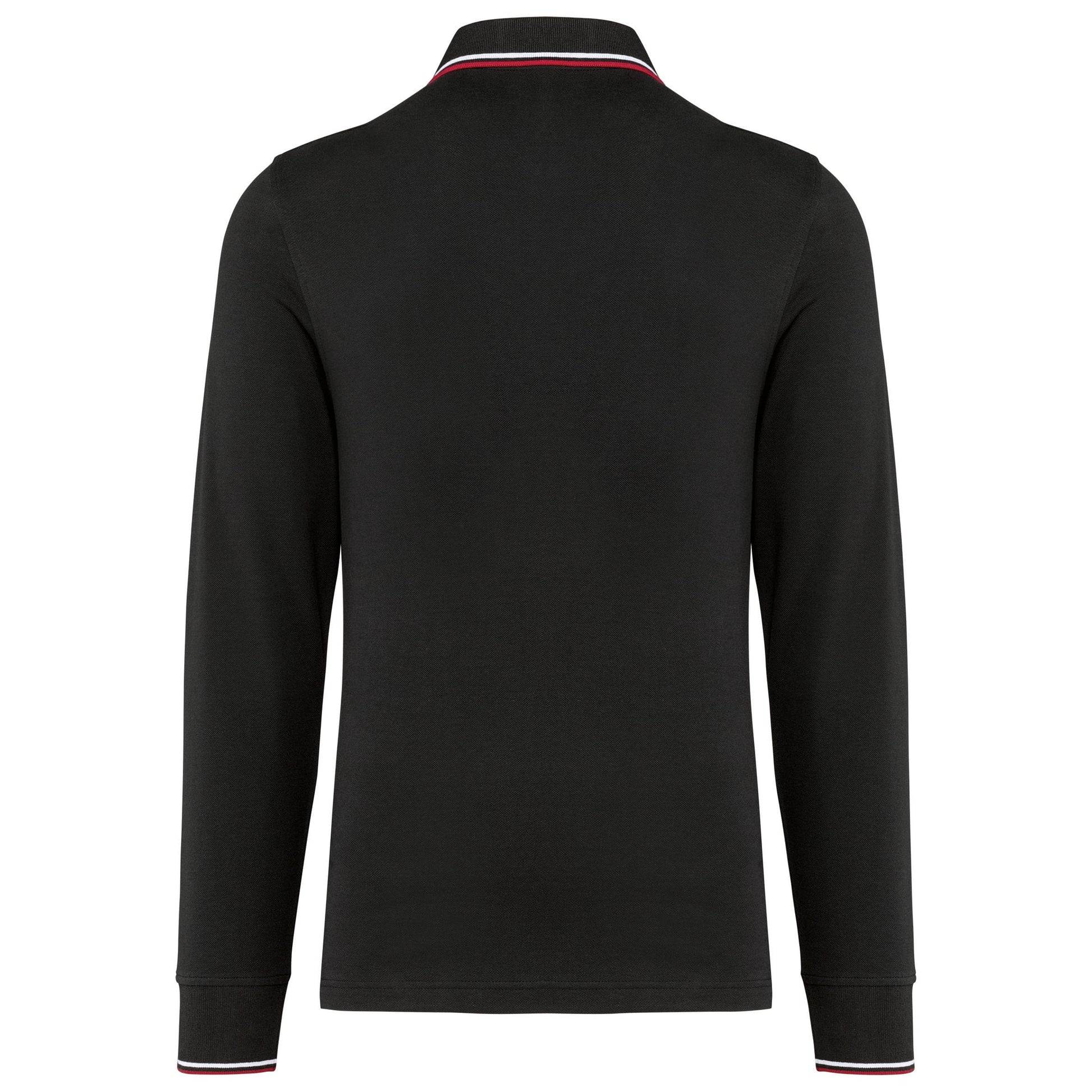 Heren polo van piquétricot met lange mouwen