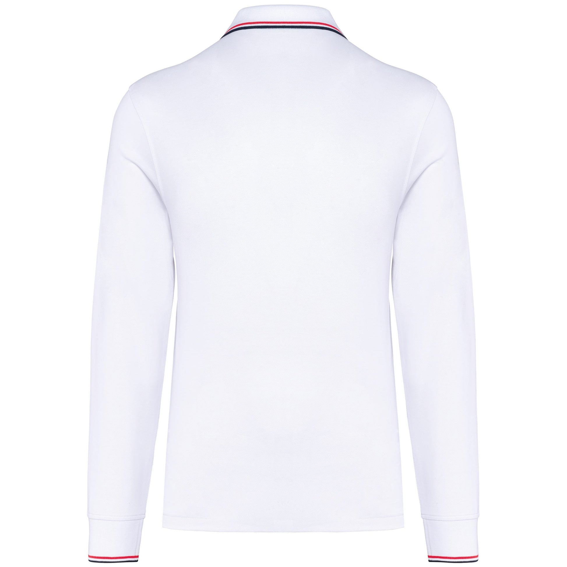 Heren polo van piquétricot met lange mouwen