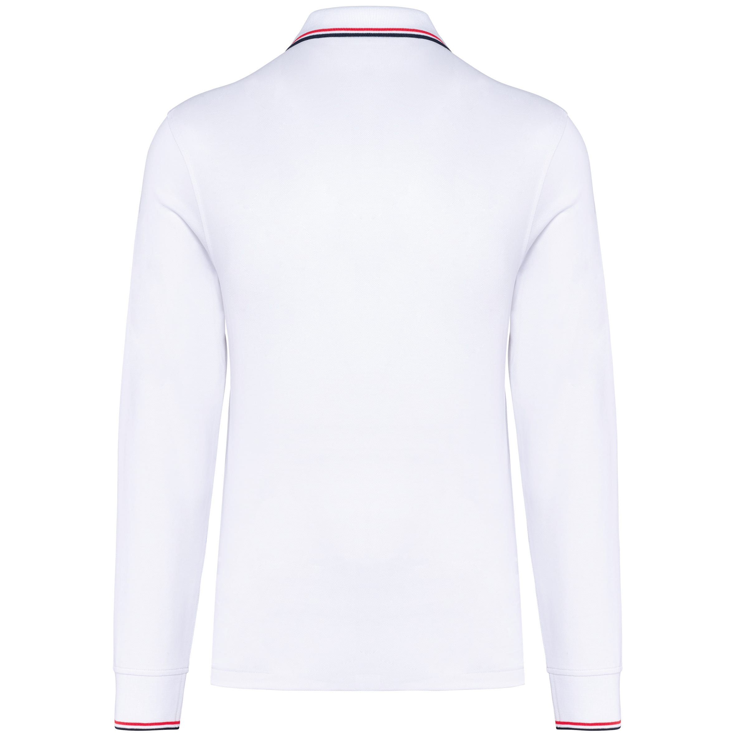 Heren polo van piquétricot met lange mouwen