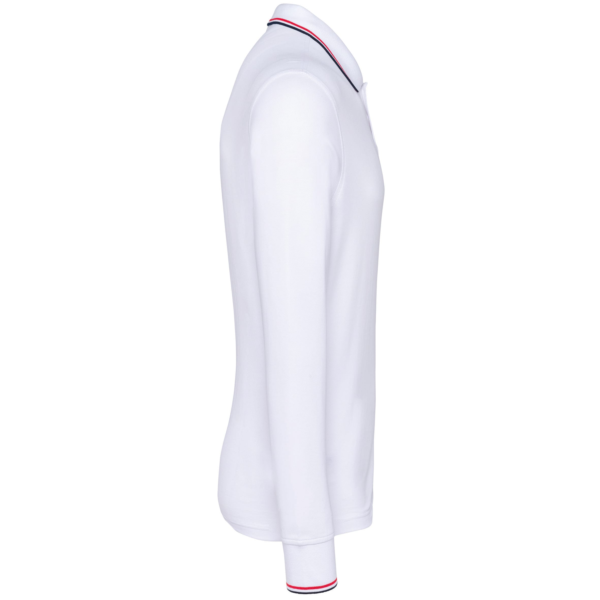 Heren polo van piquétricot met lange mouwen