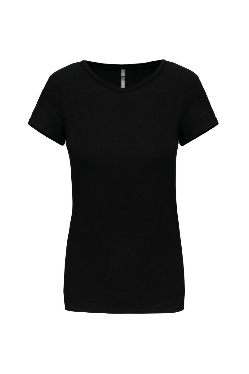 Dames-t-shirt ronde hals korte mouwen