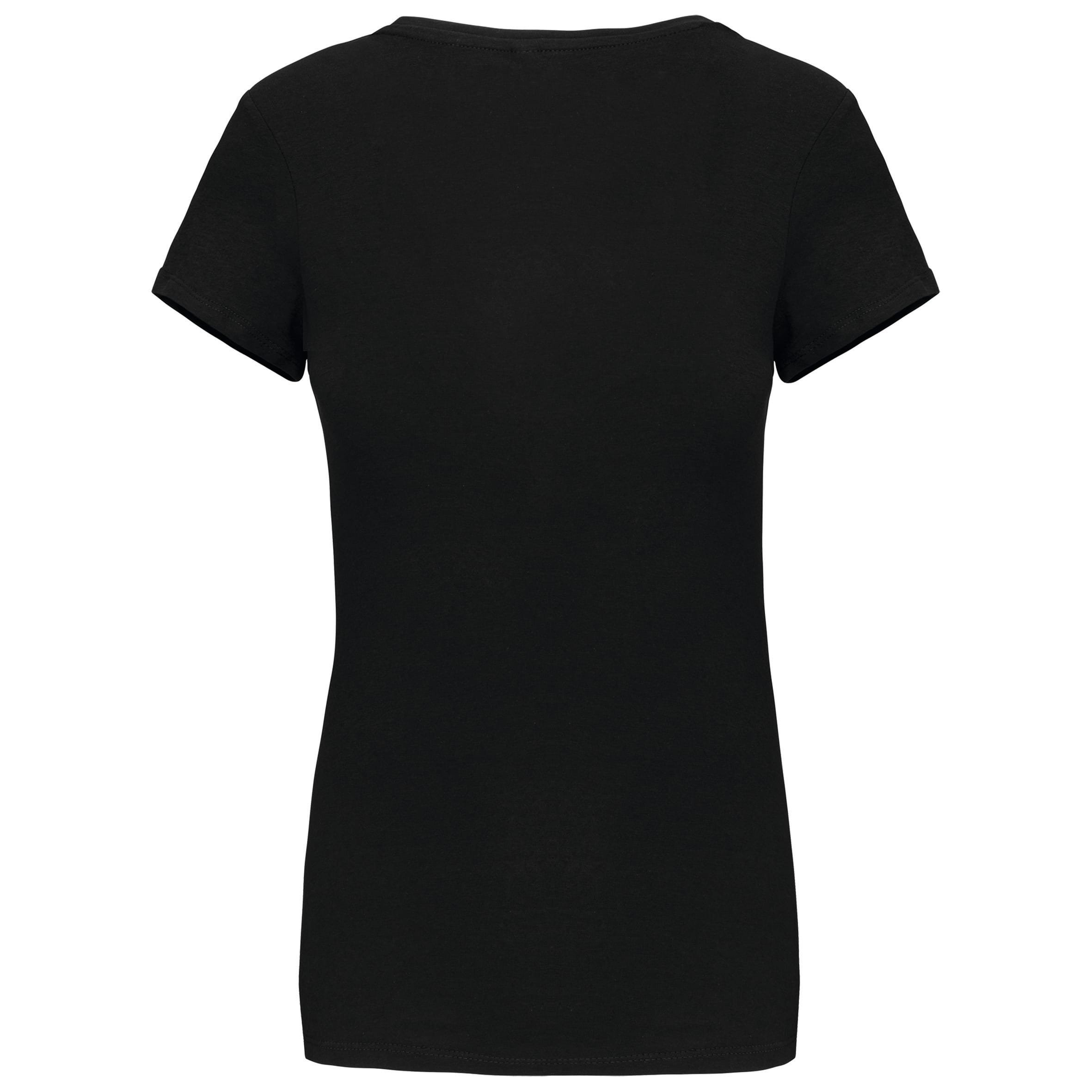 Dames-t-shirt V-hals korte mouwen