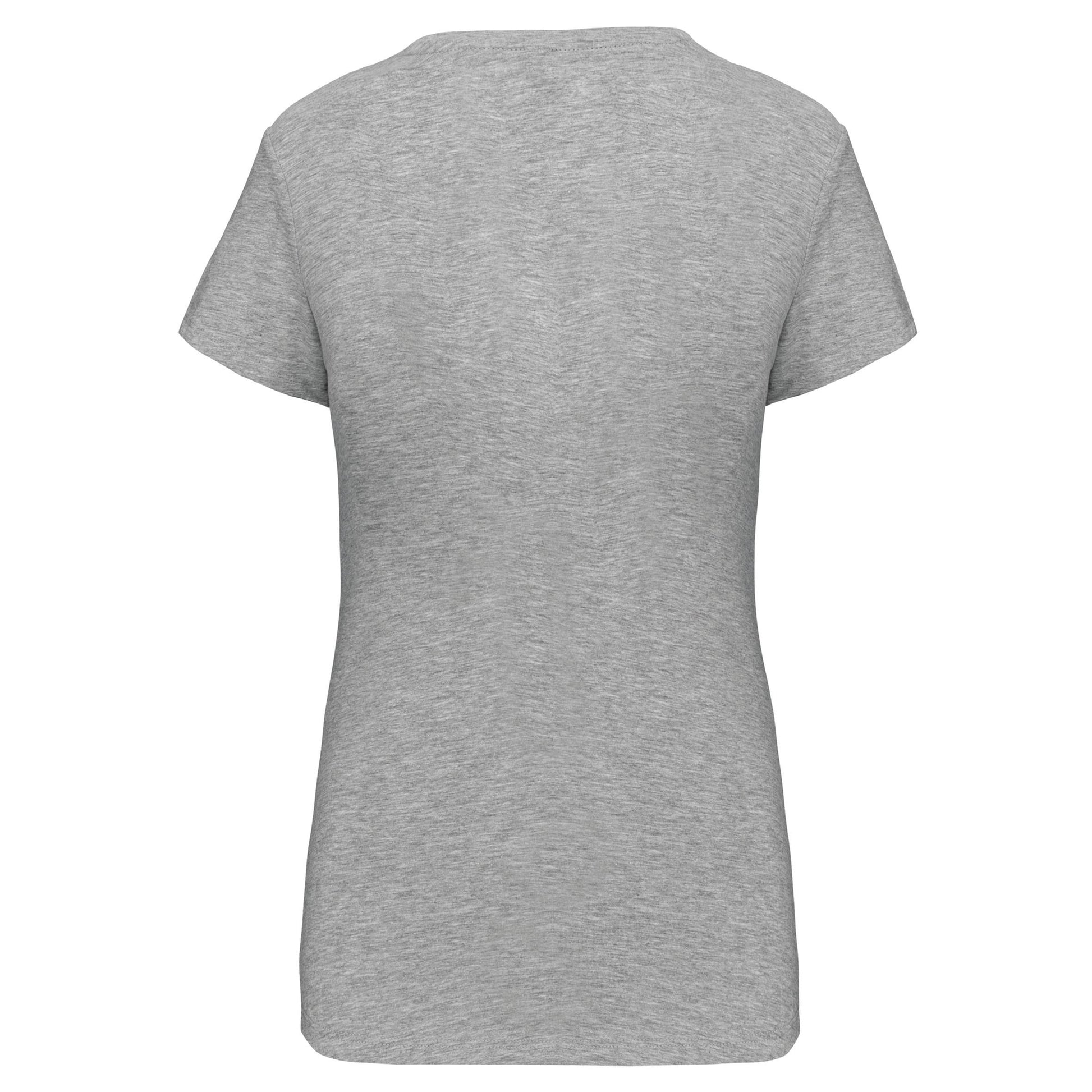 Dames-t-shirt V-hals korte mouwen