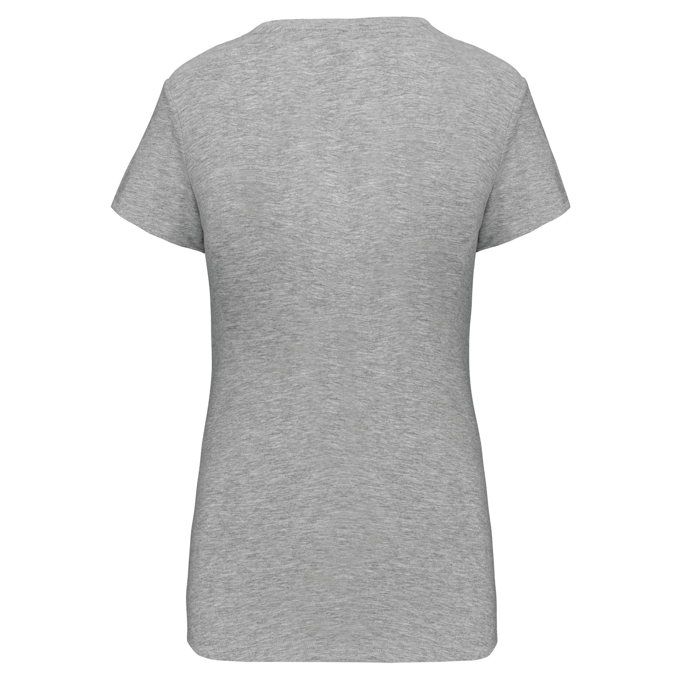Dames-t-shirt V-hals korte mouwen