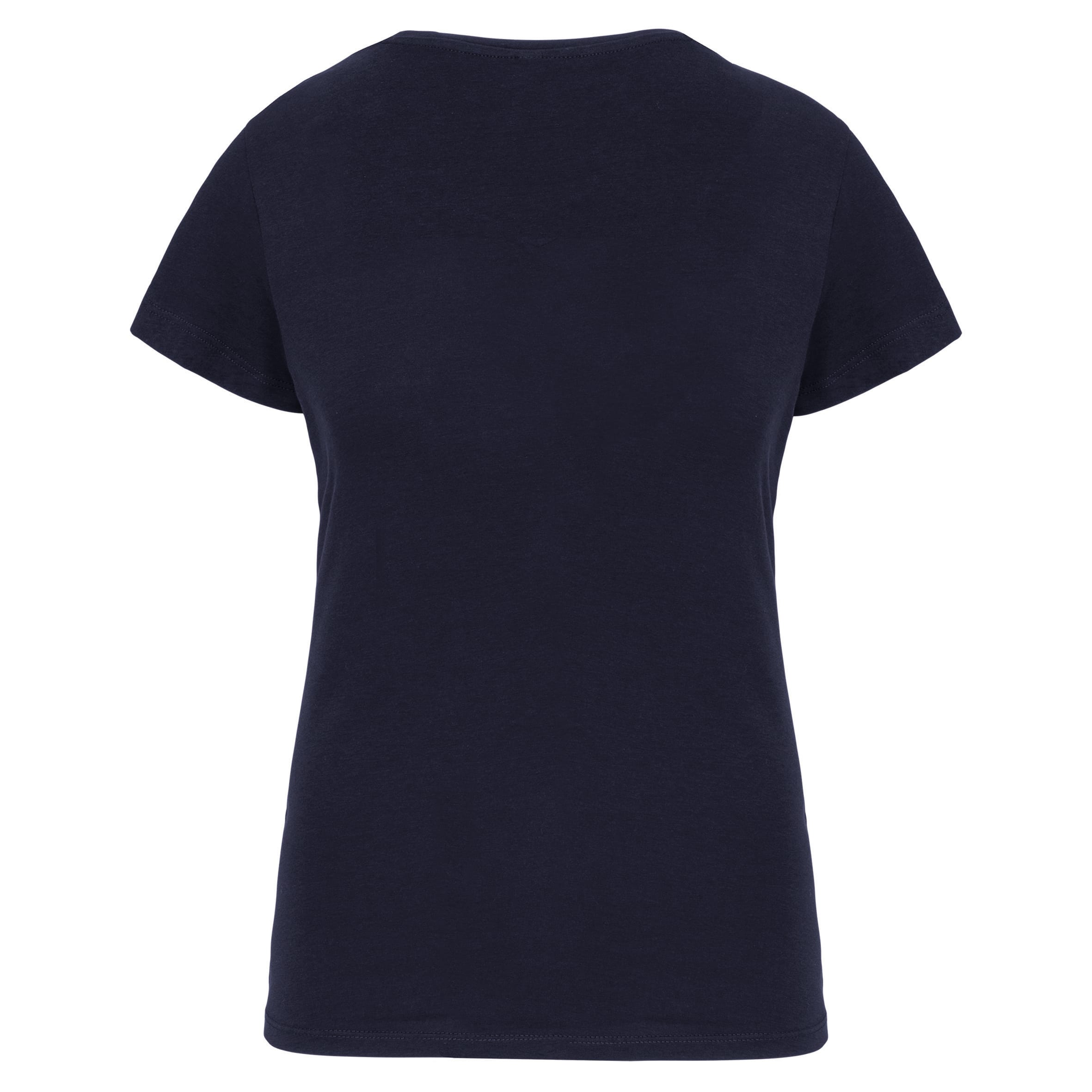 Dames-t-shirt V-hals korte mouwen