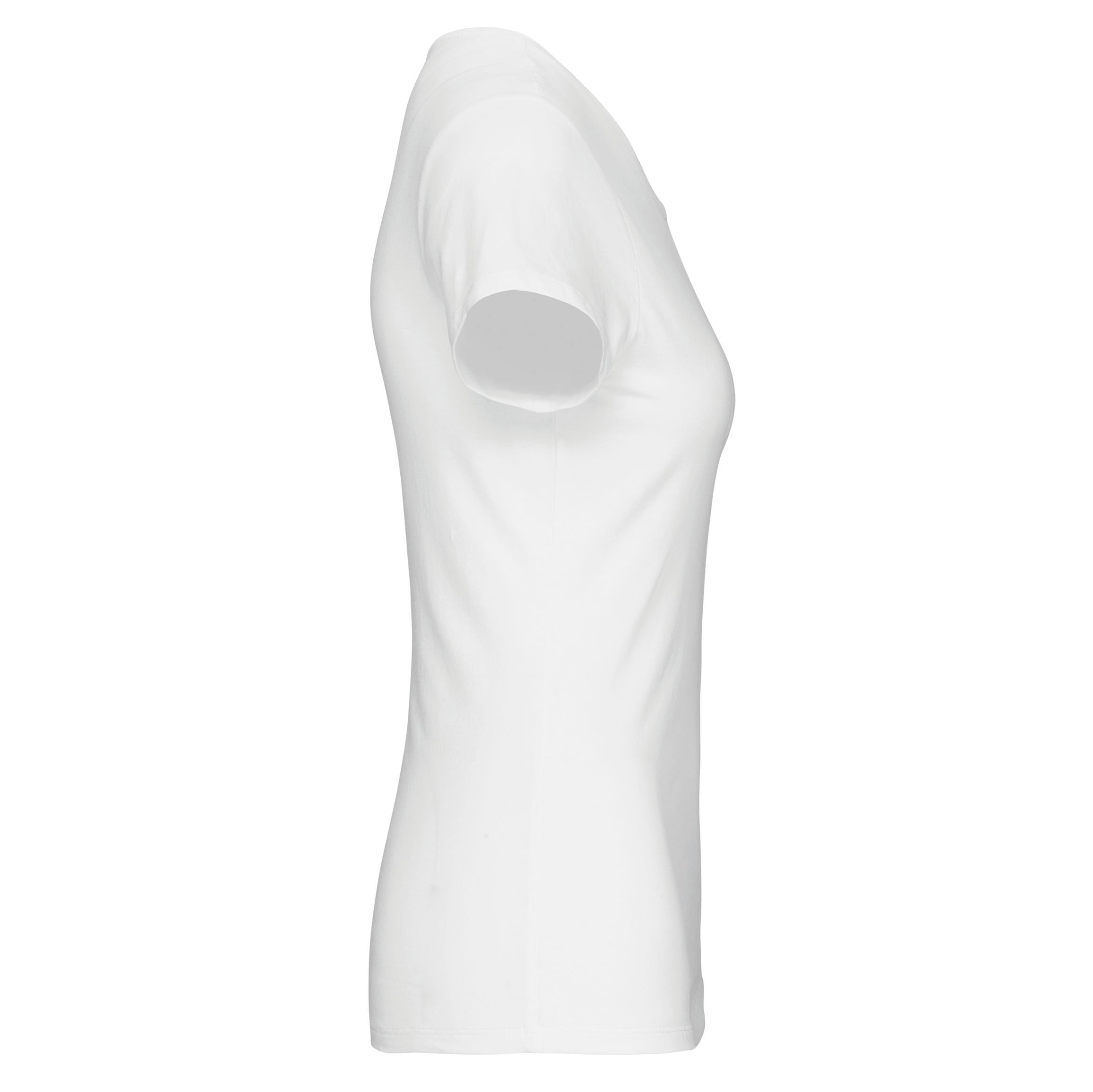 Dames-t-shirt V-hals korte mouwen