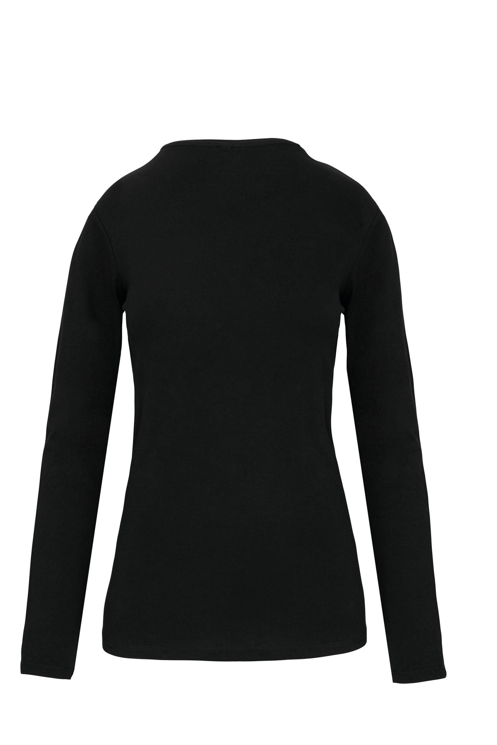 Dames-t-shirt ronde hals lange mouwen