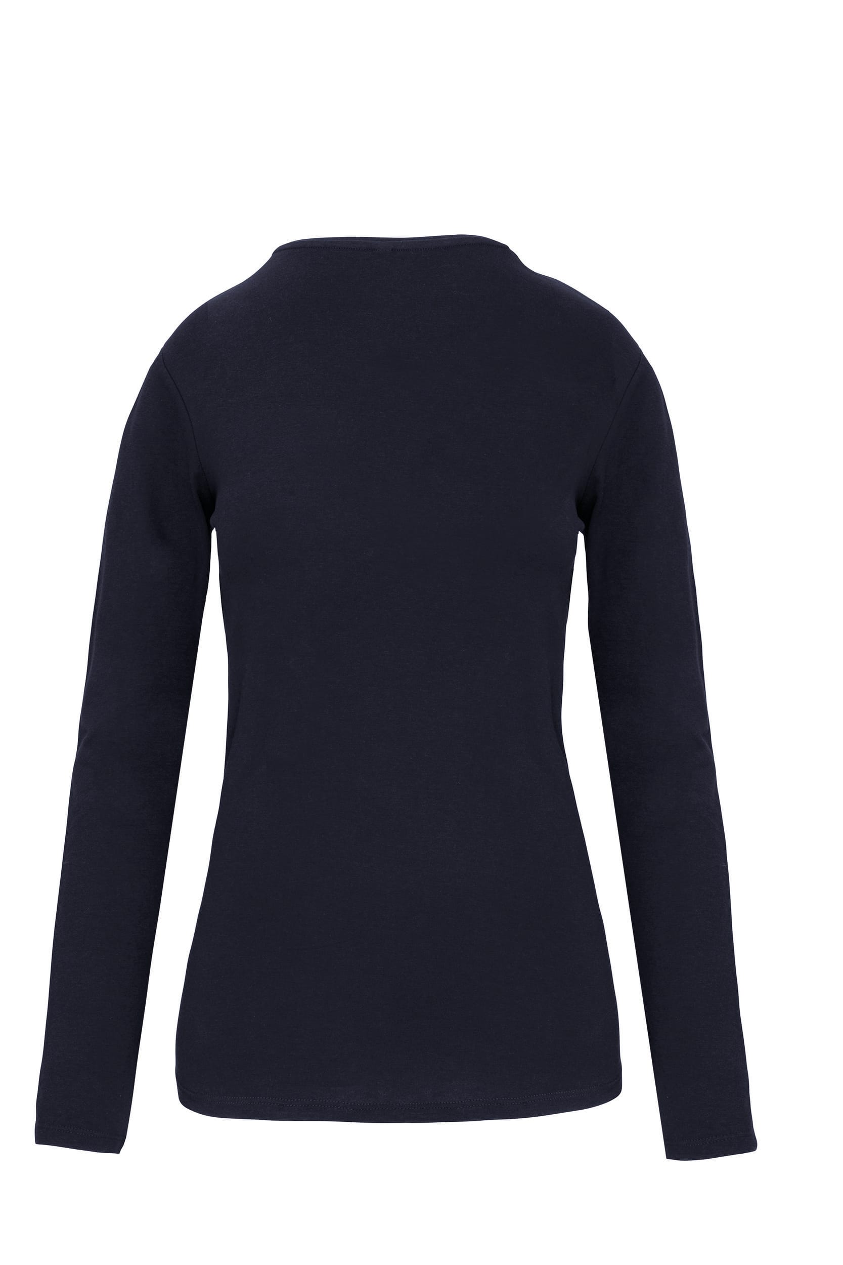 Dames-t-shirt ronde hals lange mouwen