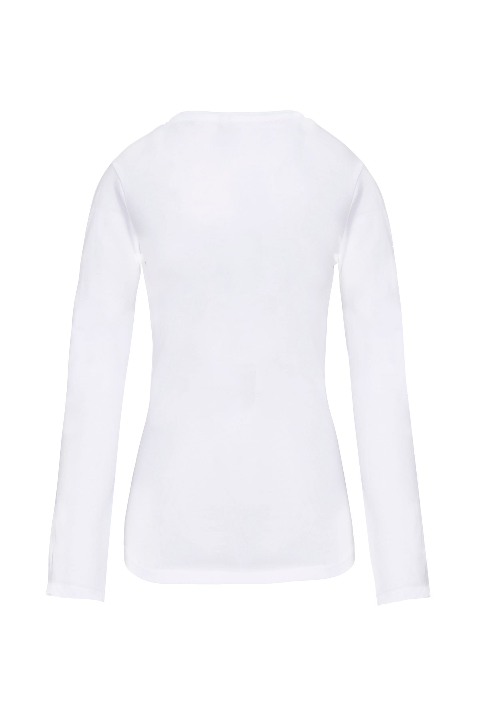 Dames-t-shirt ronde hals lange mouwen