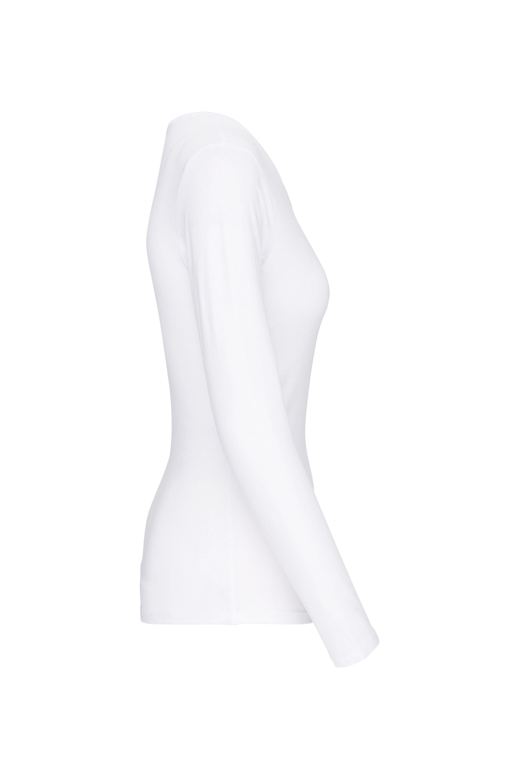 Dames-t-shirt ronde hals lange mouwen