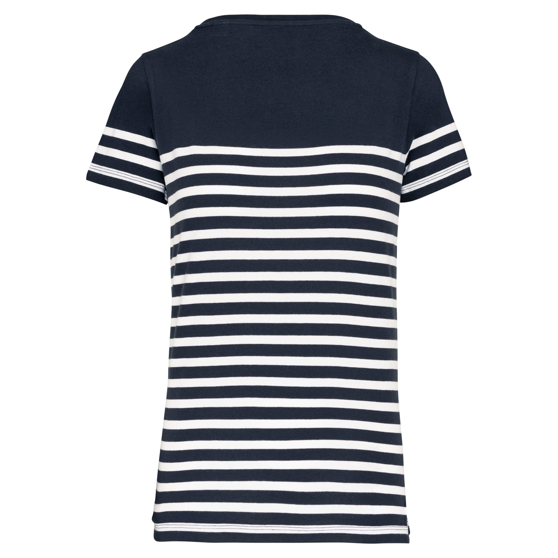 Marine-t-shirt ronde hals Bio dames