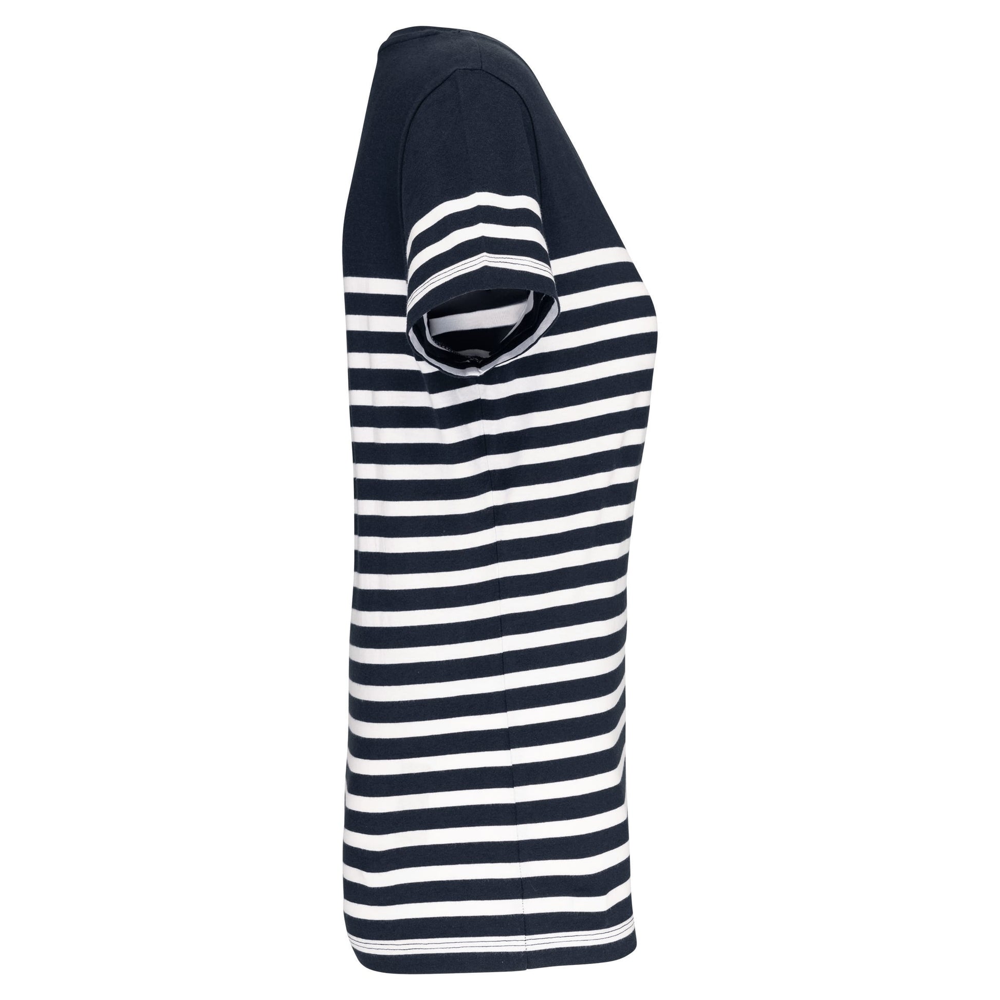 Marine-t-shirt ronde hals Bio dames