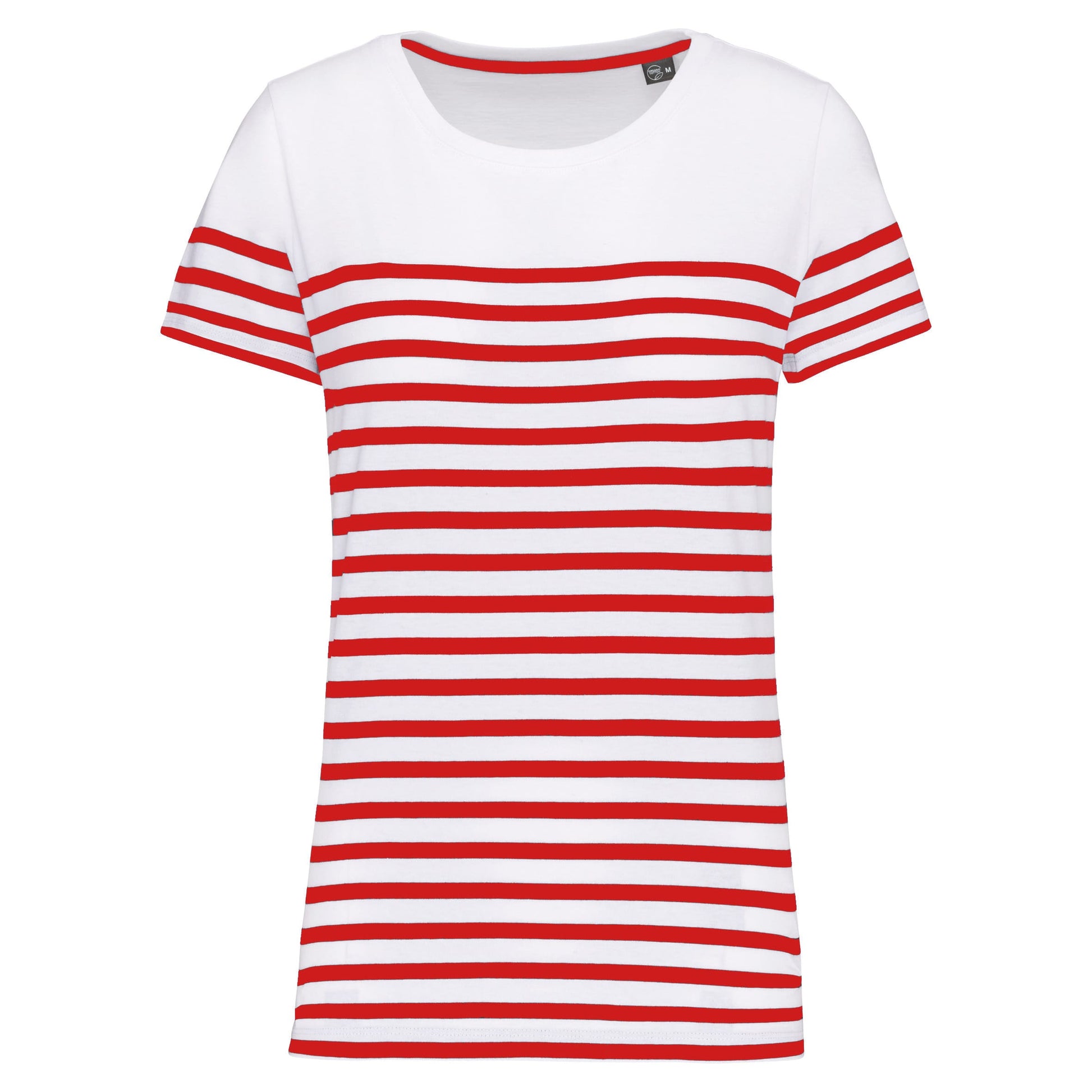 Marine-t-shirt ronde hals Bio dames