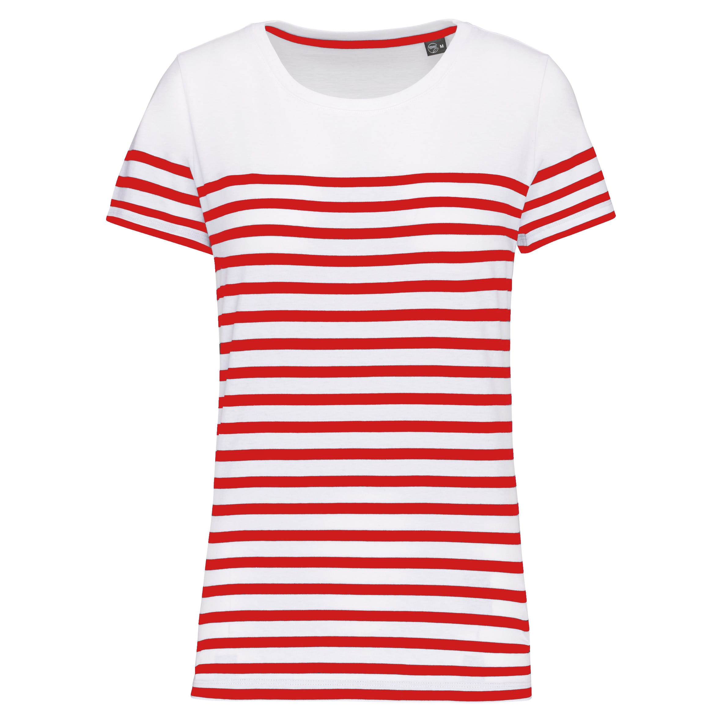 Marine-t-shirt ronde hals Bio dames
