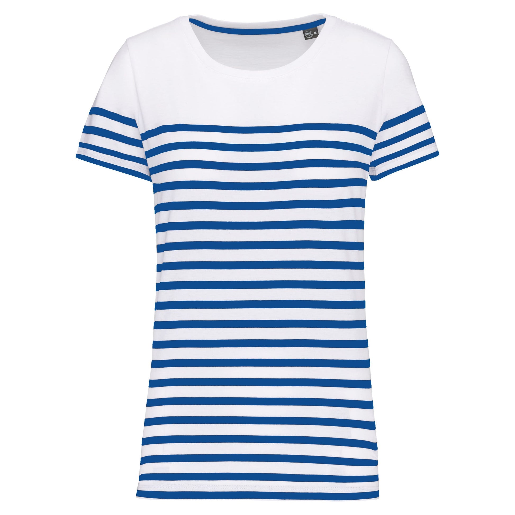Marine-t-shirt ronde hals Bio dames