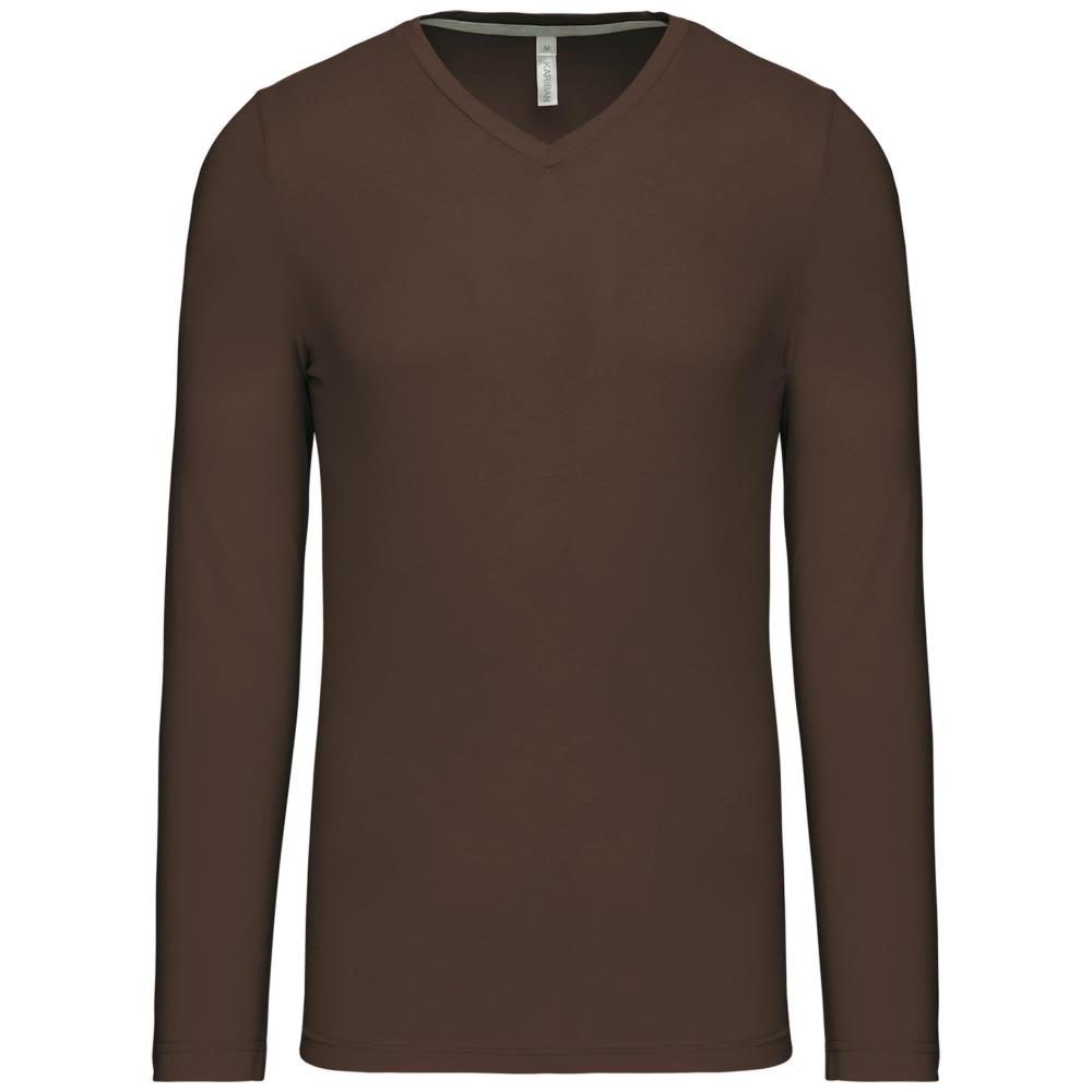 T-shirt V-hals lange mouwen