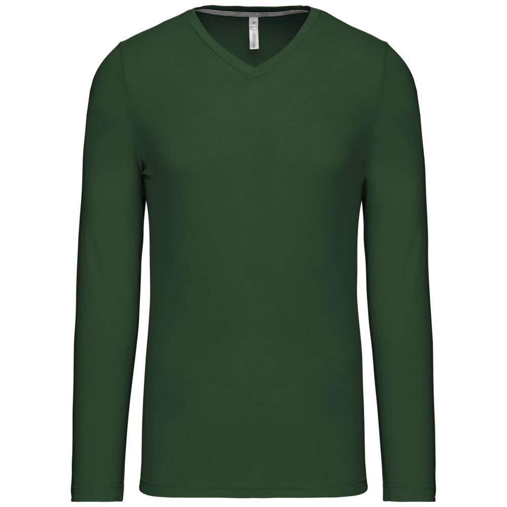 T-shirt V-hals lange mouwen