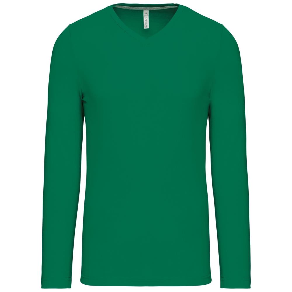 T-shirt V-hals lange mouwen