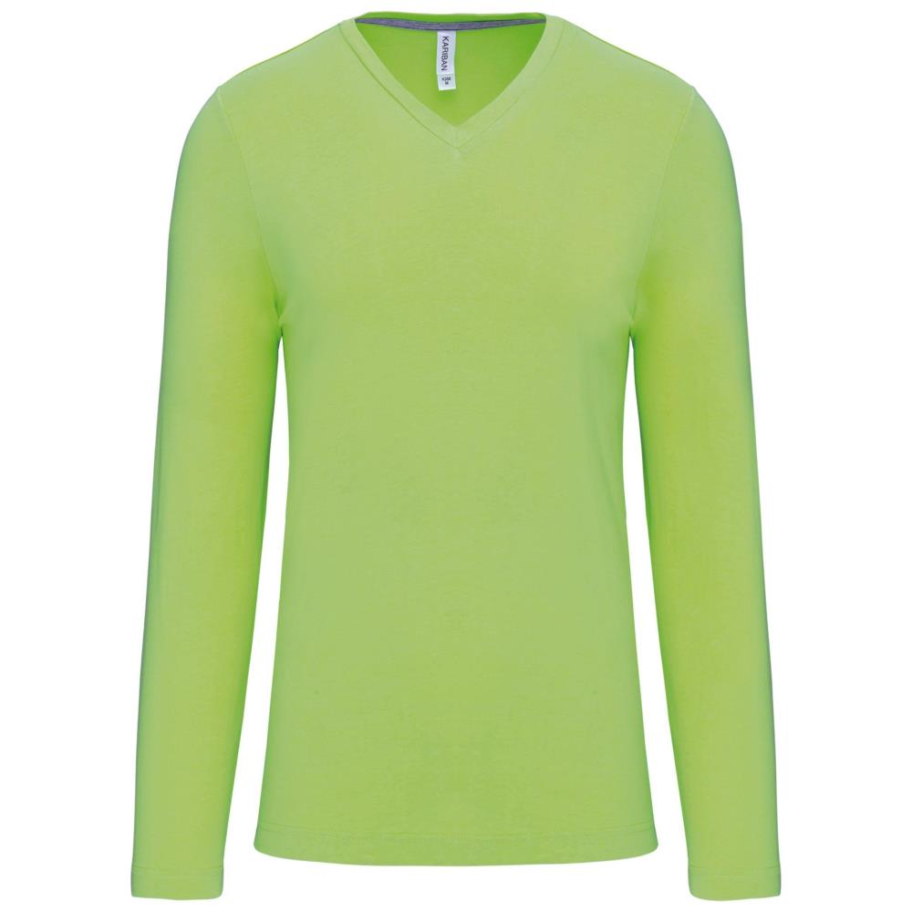T-shirt V-hals lange mouwen