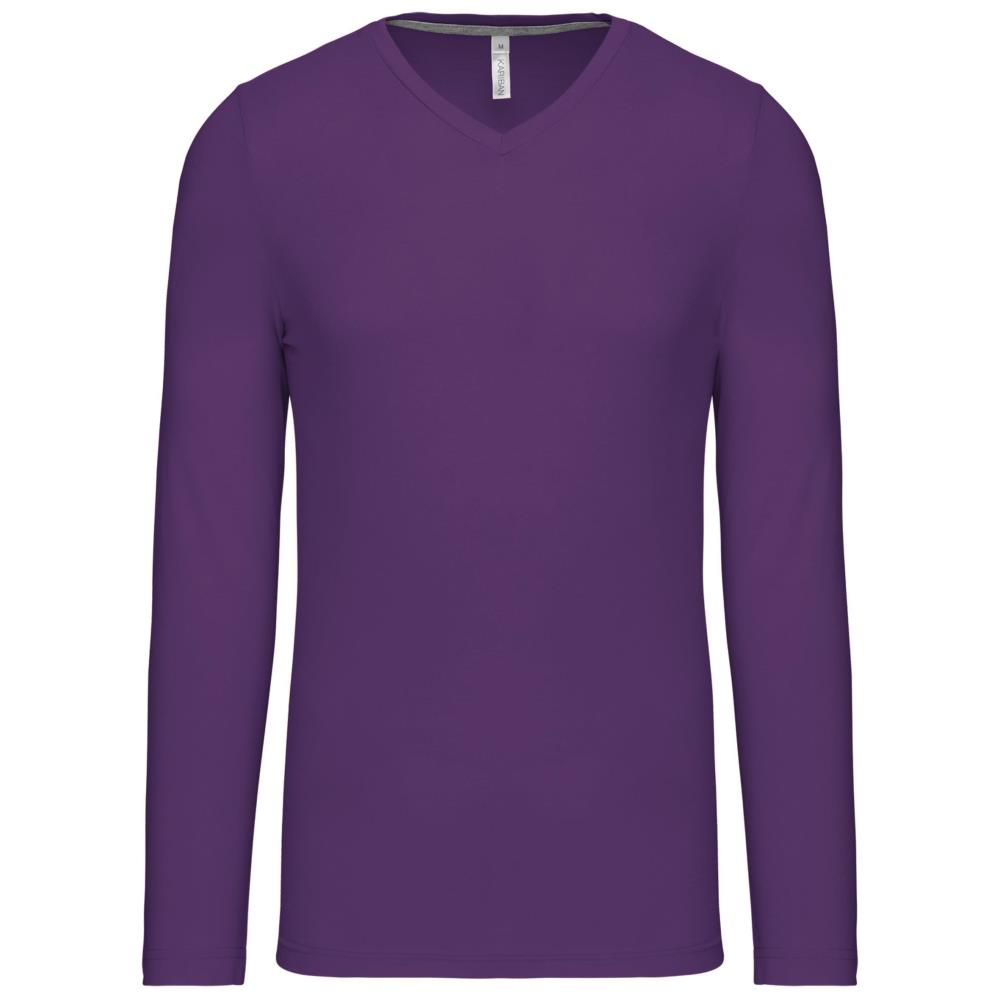 T-shirt V-hals lange mouwen