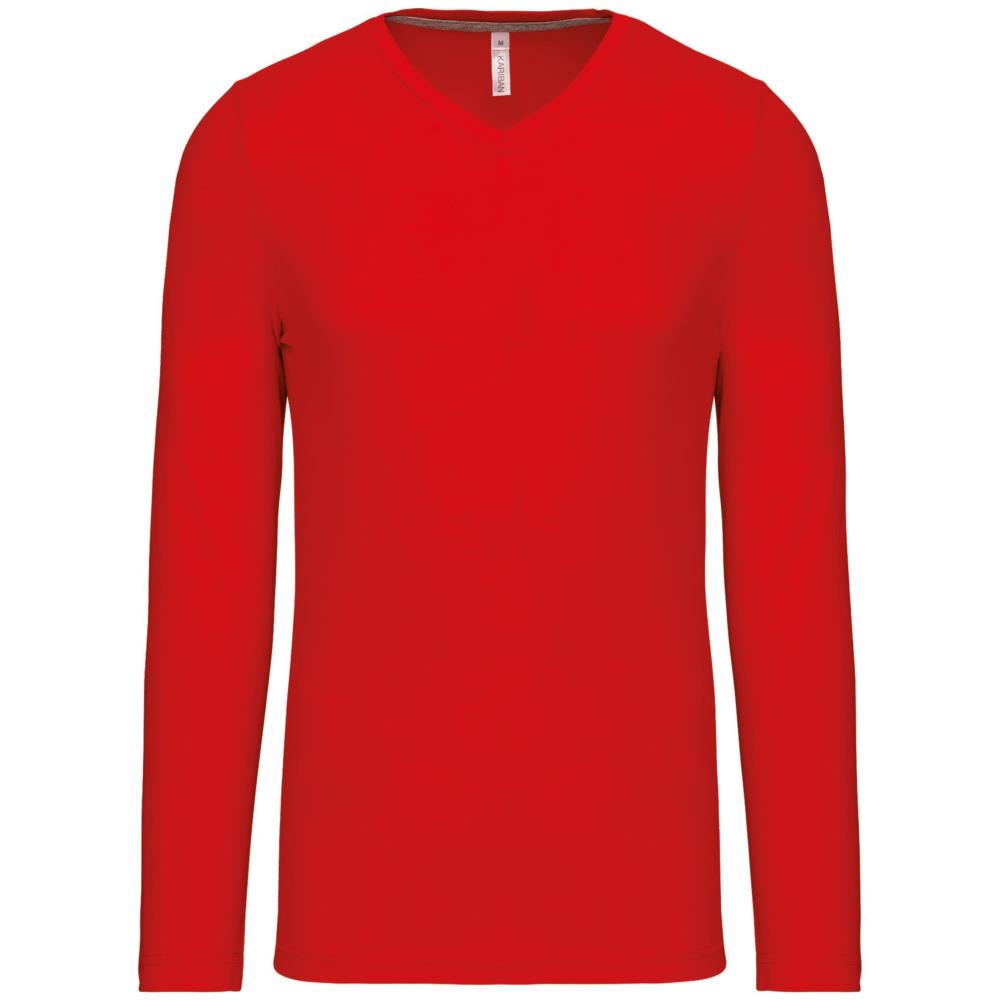 T-shirt V-hals lange mouwen