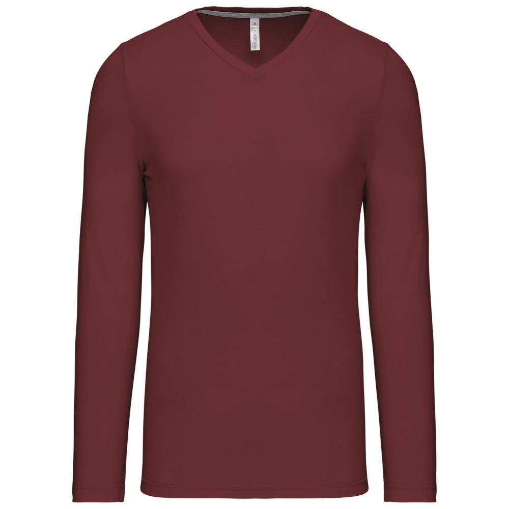 T-shirt V-hals lange mouwen