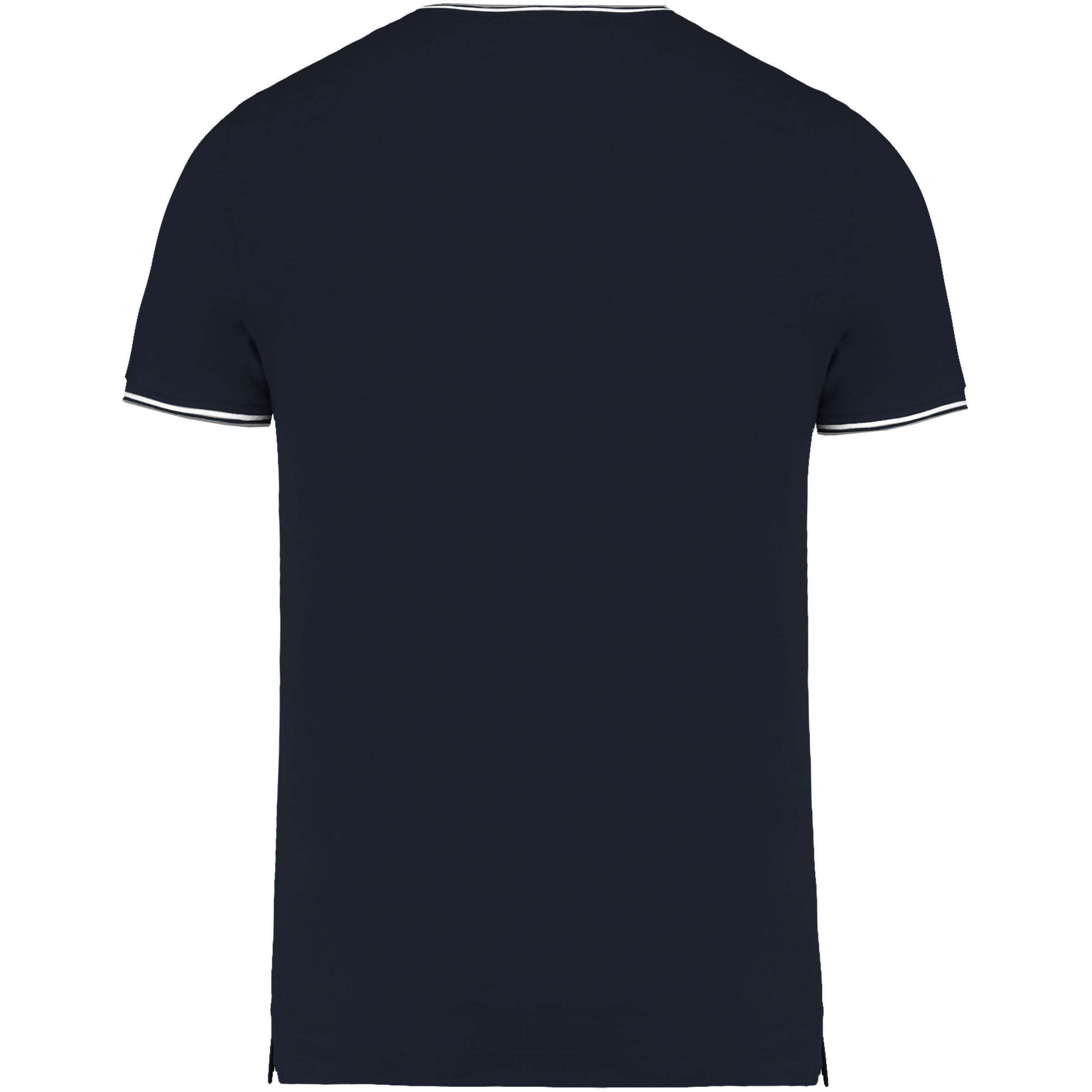 Heren-t-shirt piqué V-hals