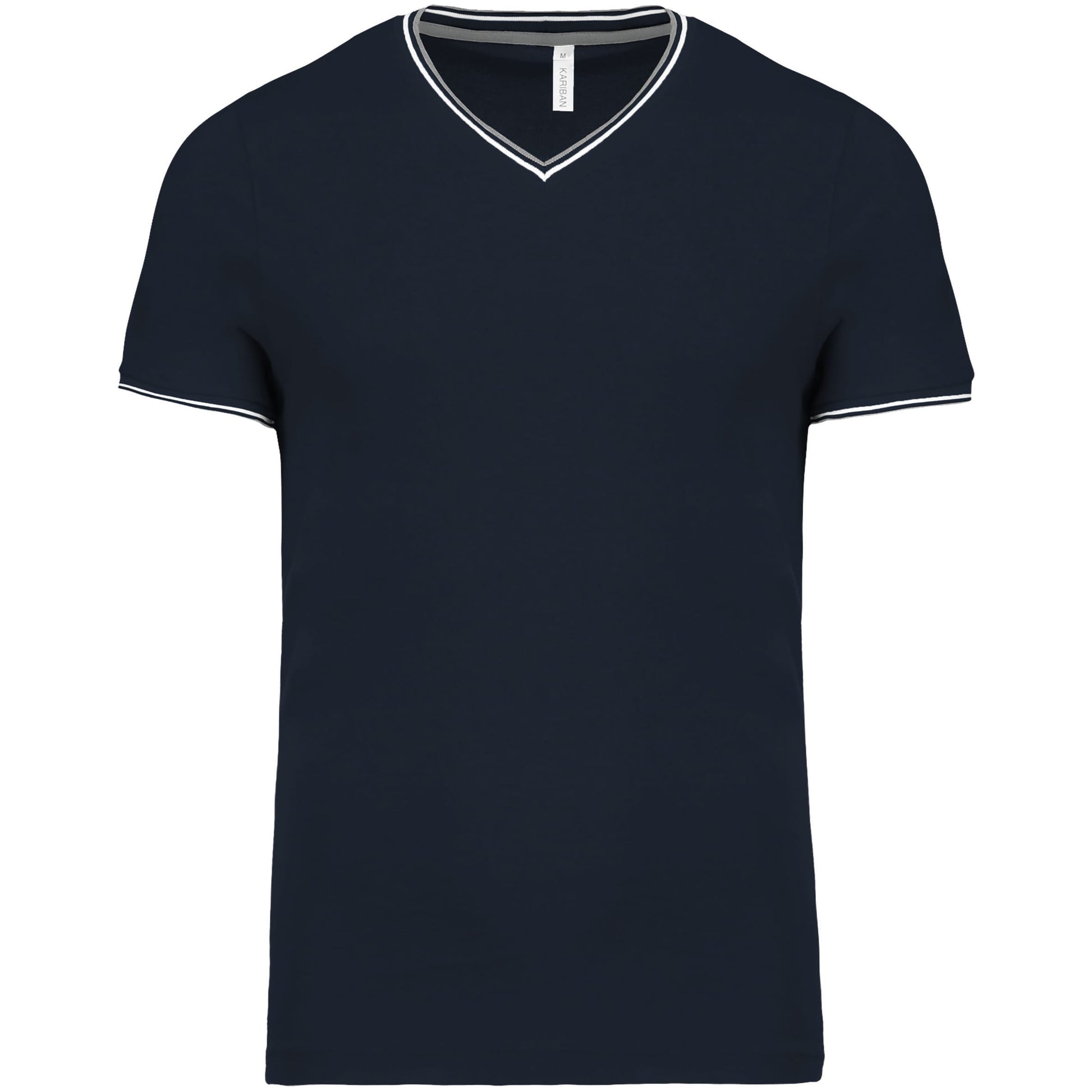 Heren-t-shirt piqué V-hals