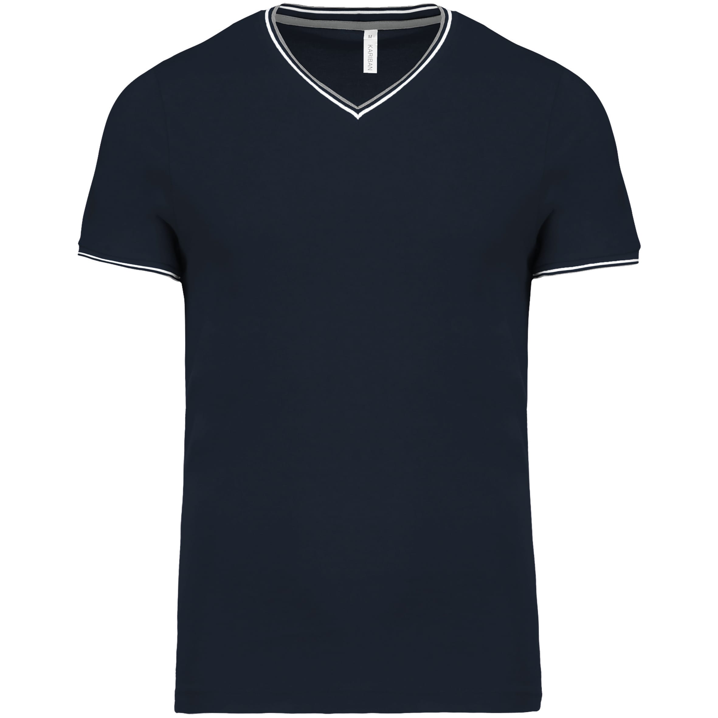 Heren-t-shirt piqué V-hals